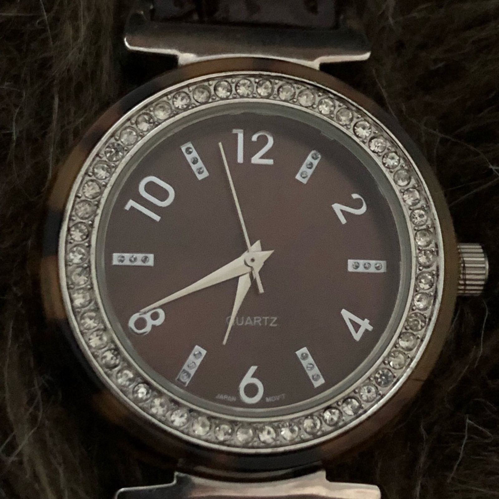 Jewelry Ladies faux tortoise shell vegan leather watch Size ONE SIZE - 7 Thumbnail