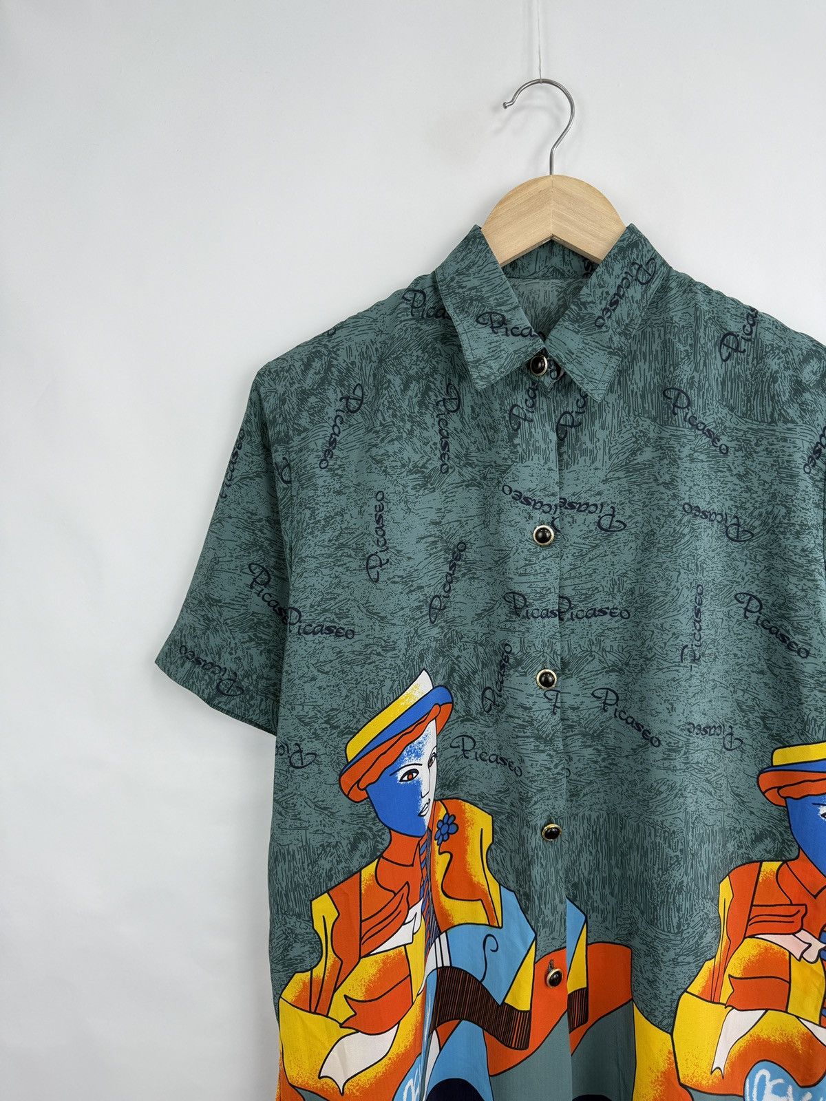 Monet 🇫🇷🇪🇸 Vintage 90s Pablo Picasso Shirt Rare Retro Hype Monet Y2K Size US L / EU 52-54 / 3 - 2 Thumbnail