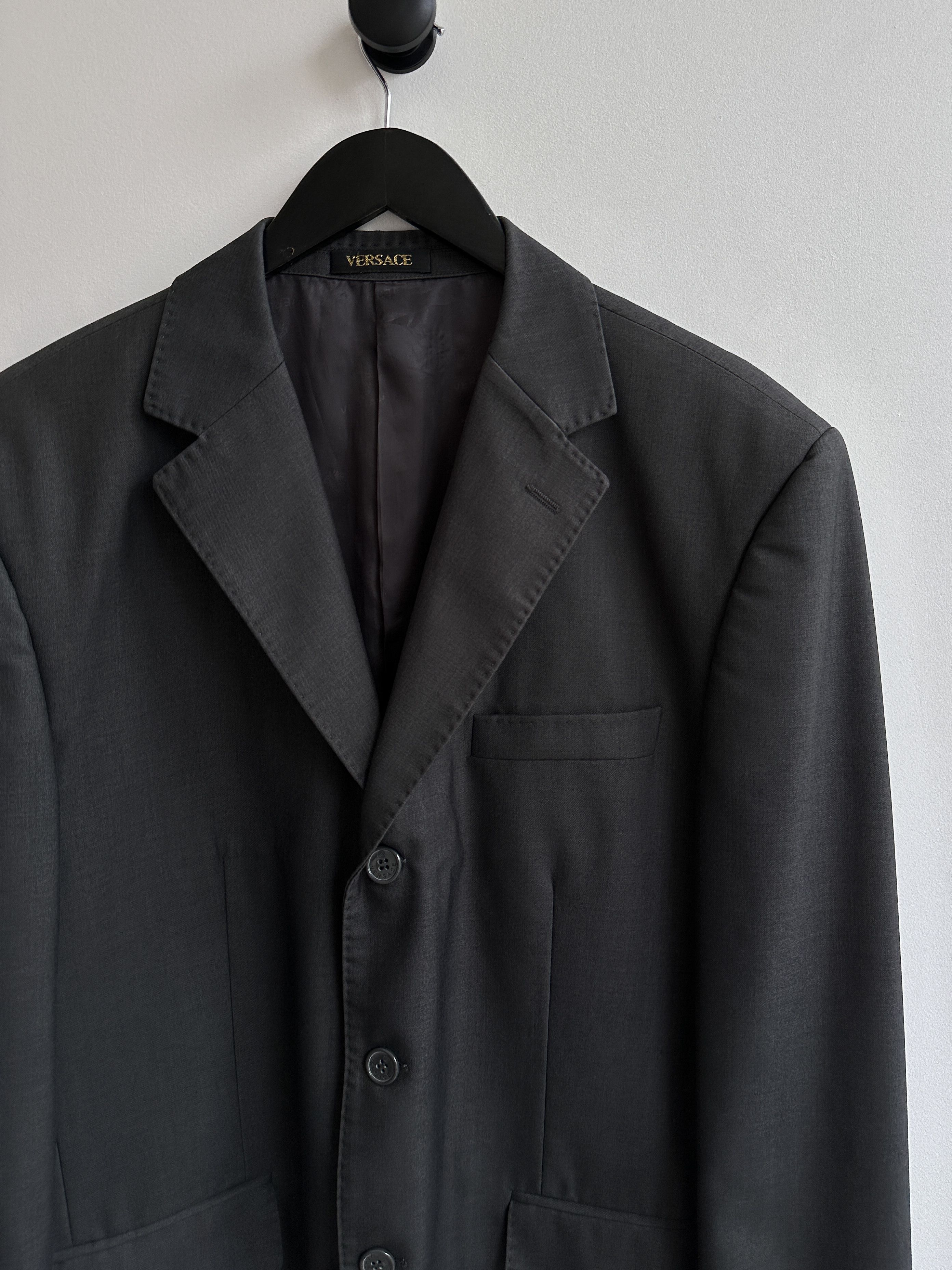 Versace Vintage Gianni Versace Gray Blazer Size 52R - 4 Thumbnail
