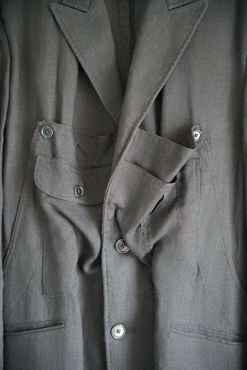 Yohji Yamamoto Yohji Yamamoto 07ss multi-pocket ramie suit-2505 Size US L / EU 52-54 / 3 - 4 Thumbnail