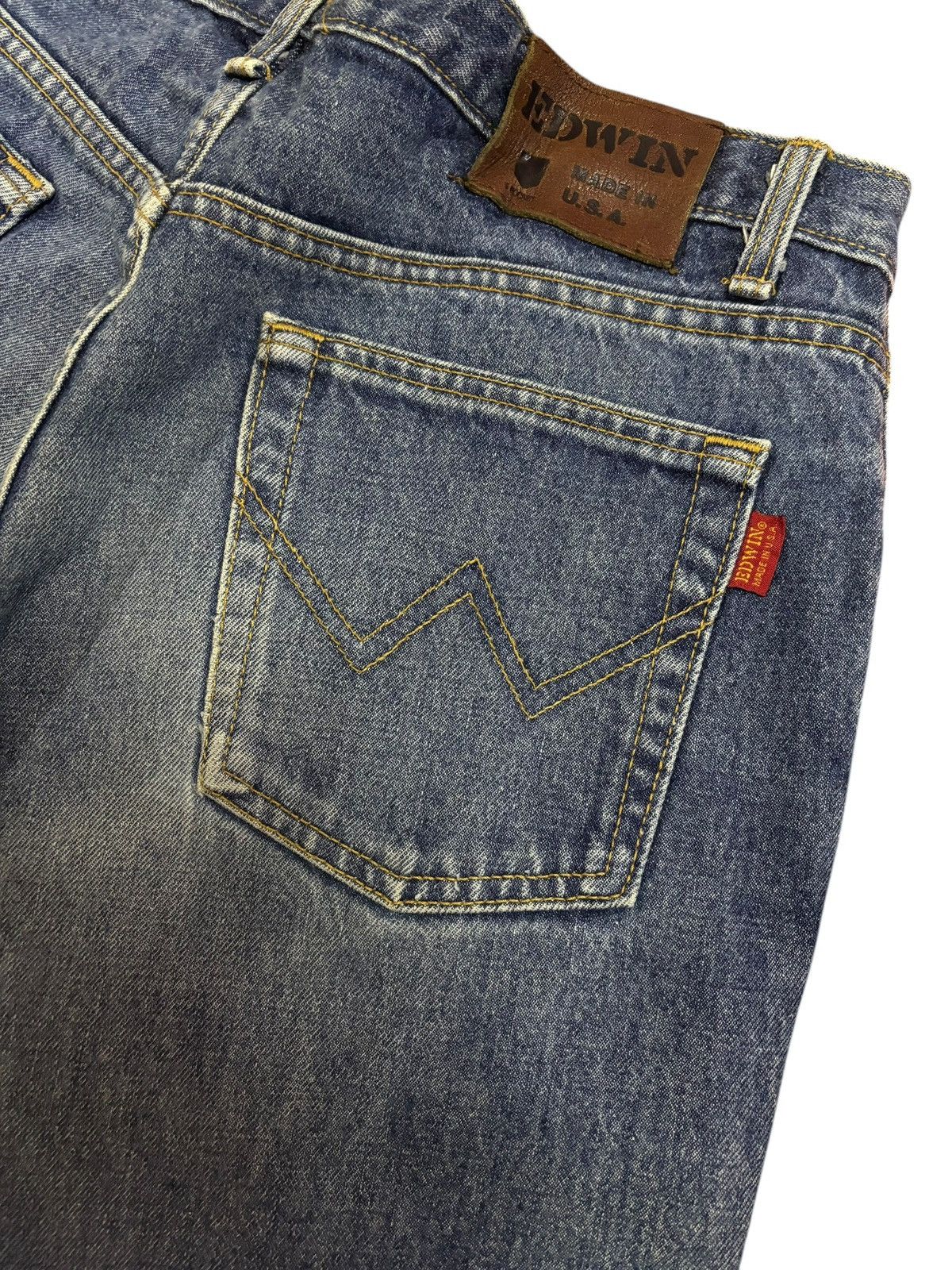 Edwin × Japanese Brand × Vintage Vintage Edwin 914 Classic Faded Blue Washed Jeans Size US 34 / EU 50 - 5 Thumbnail