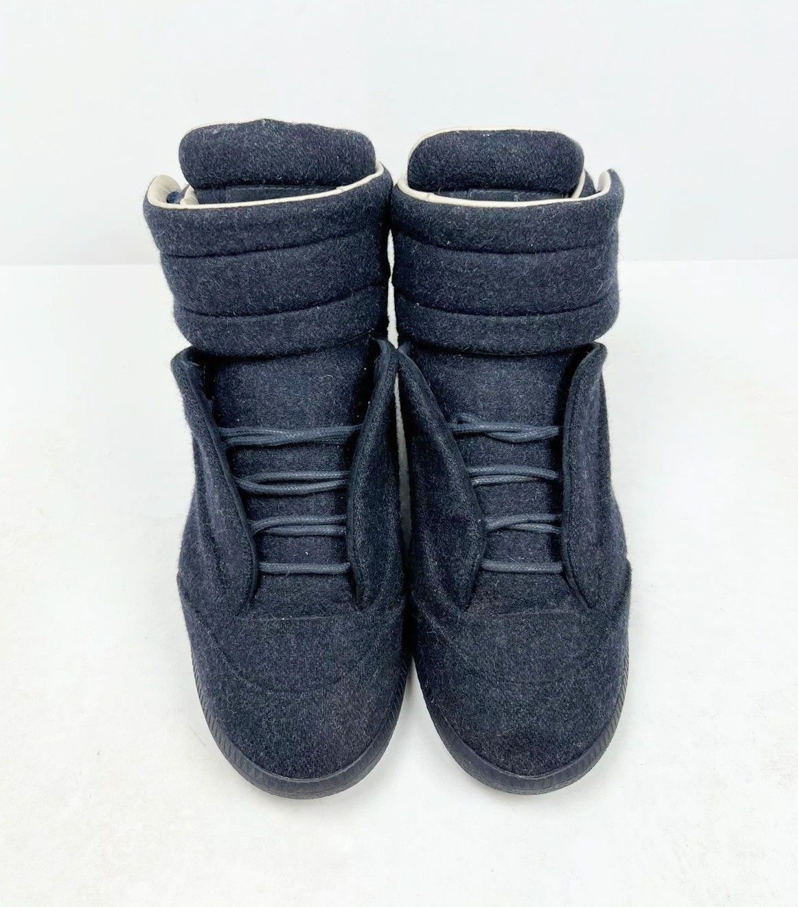 Maison Margiela Maison Margiela Future Navy Blue Wool 8 41 High Tops Size US 8 / EU 41 - 2 Thumbnail