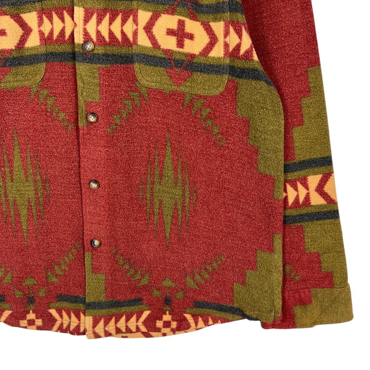 Orvis 🔥 VINTAGE ORVIS AZTEC MOTIVE FLEECE FLANNEL SHIRT JACKET Size US M / EU 48-50 / 2 - 5 Thumbnail