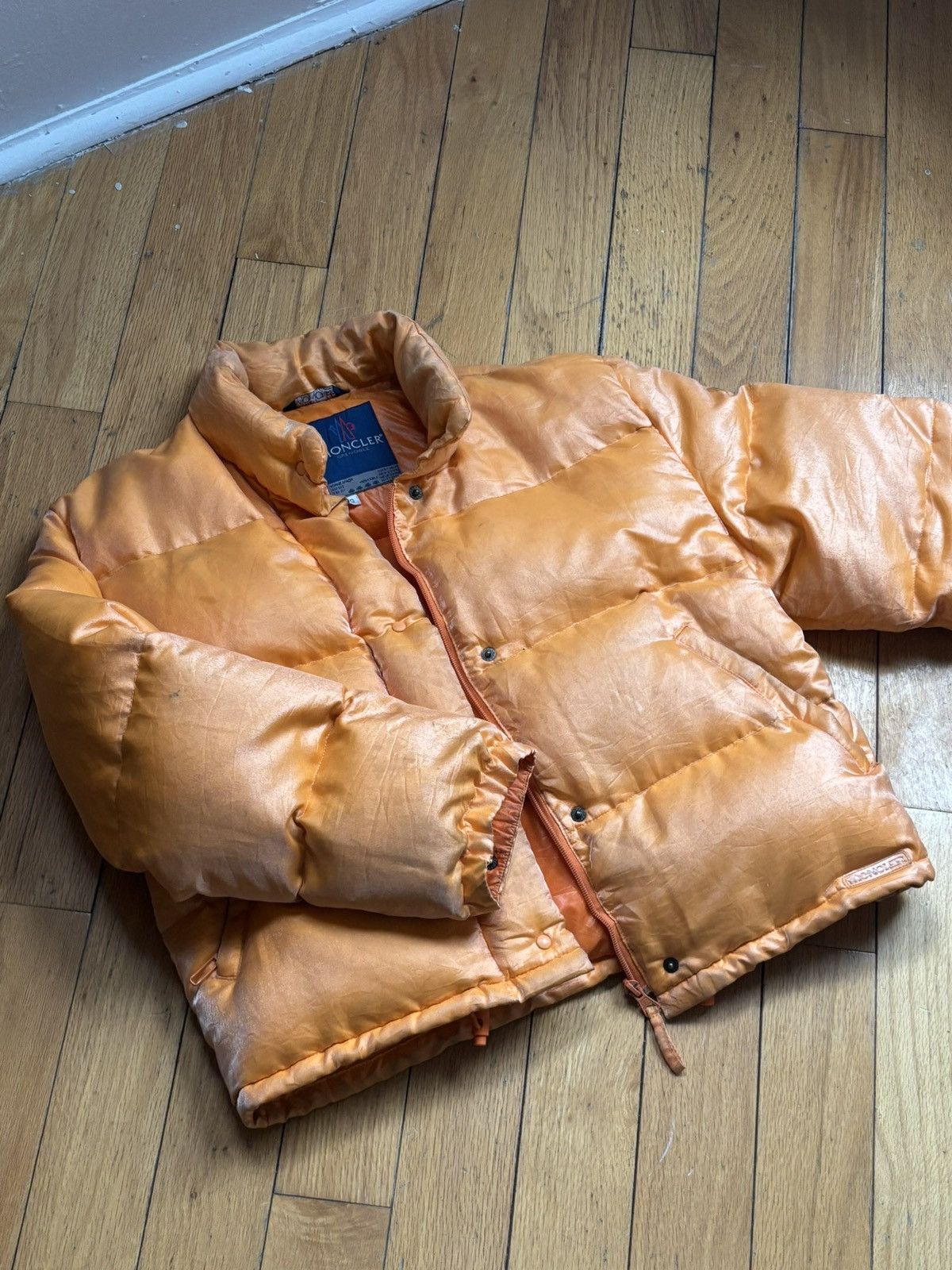 Moncler Moncler Orange Puffer Jacket Size US S / EU 44-46 / 1 - 3 Thumbnail