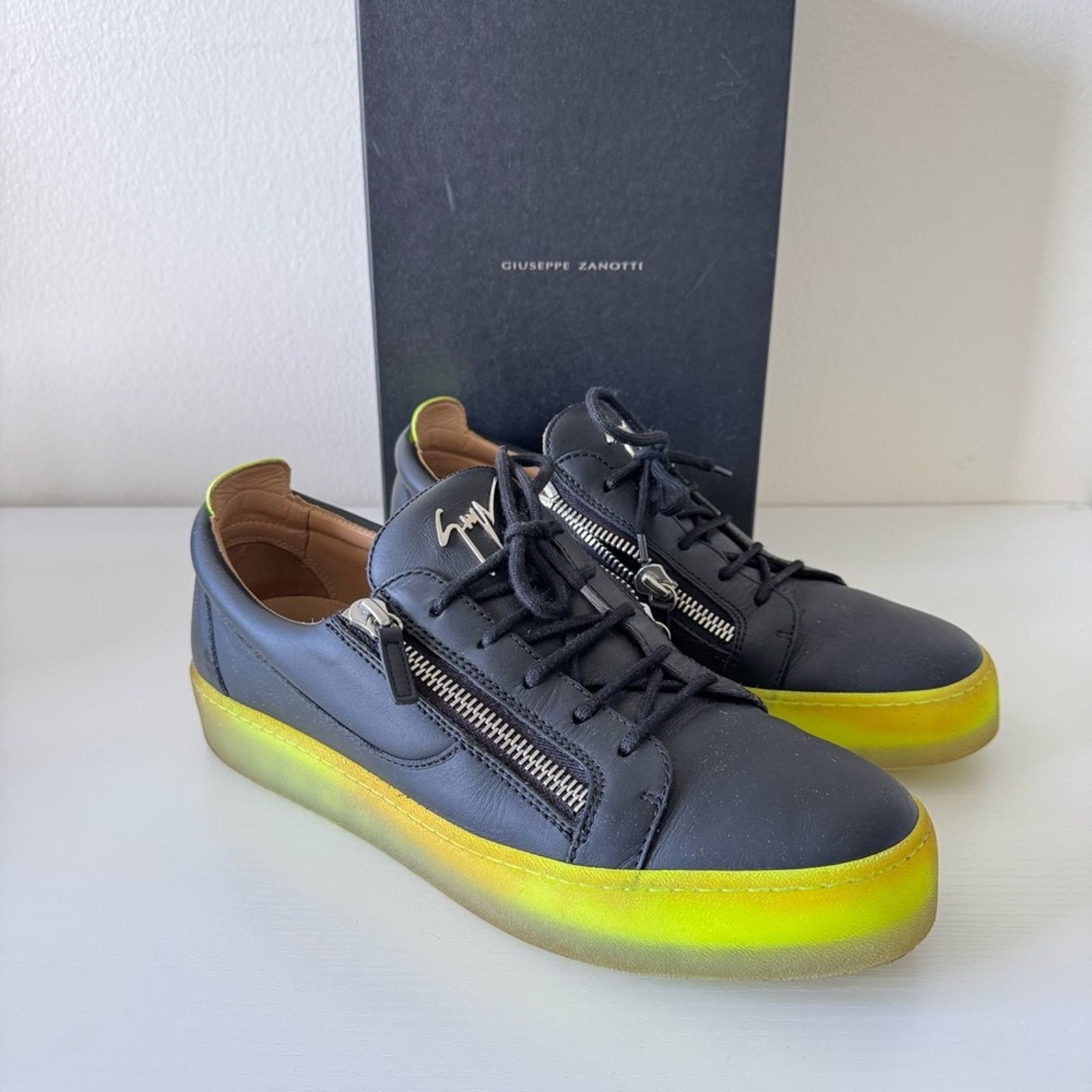 Giuseppe Zanotti Giuseppe Zanotti Black Sneakers with Modern Design, Size 45 Size US 12 / EU 45 - 1 Thumbnail