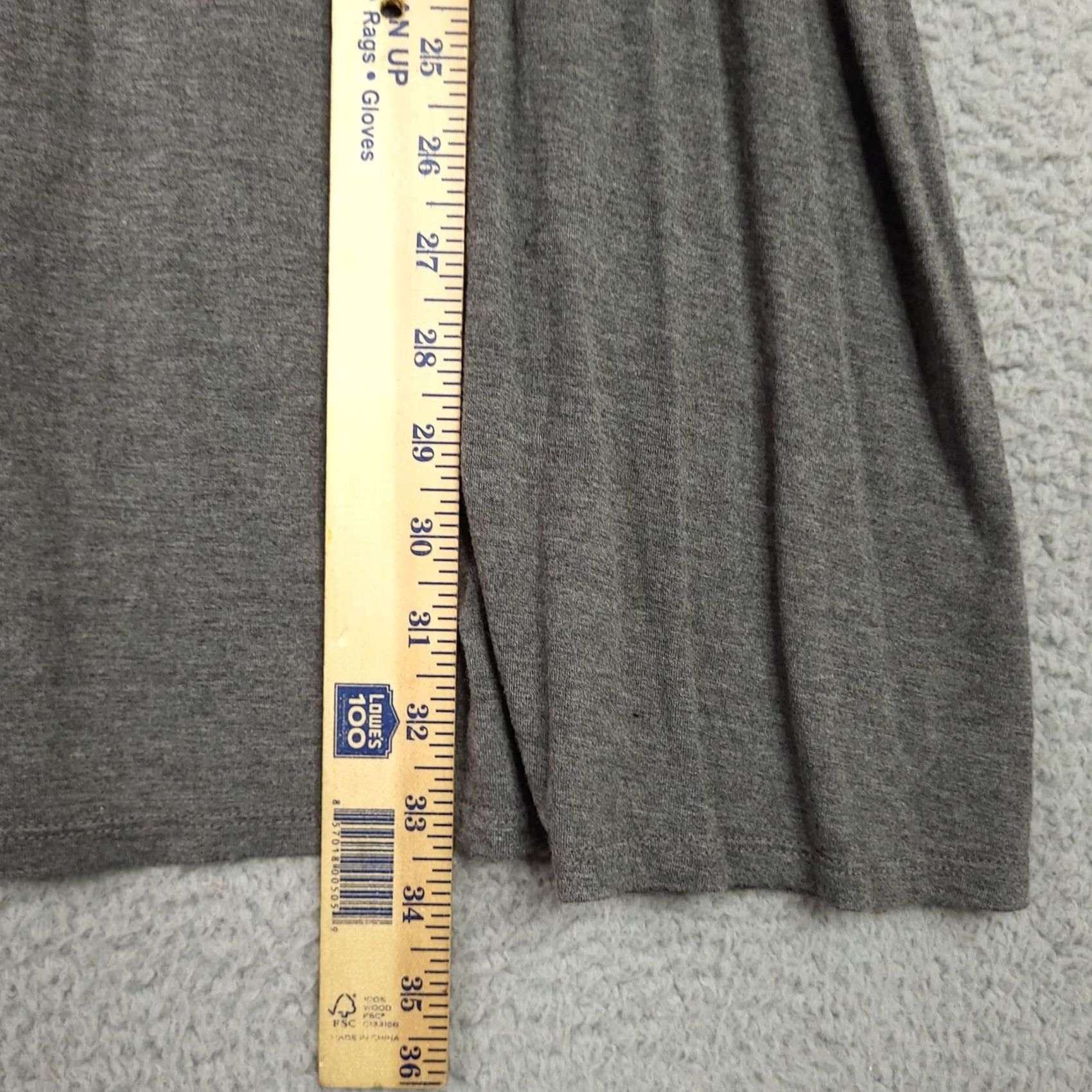 Lulus Lulu's Women's Grey Stretch Flared Sleeveless Casual Dress XL Knit Rayon Spandex | Round Neck Pullover Fit & Flare Cotton? Size XL / US 12-14 / IT 48-50 - 3 Thumbnail