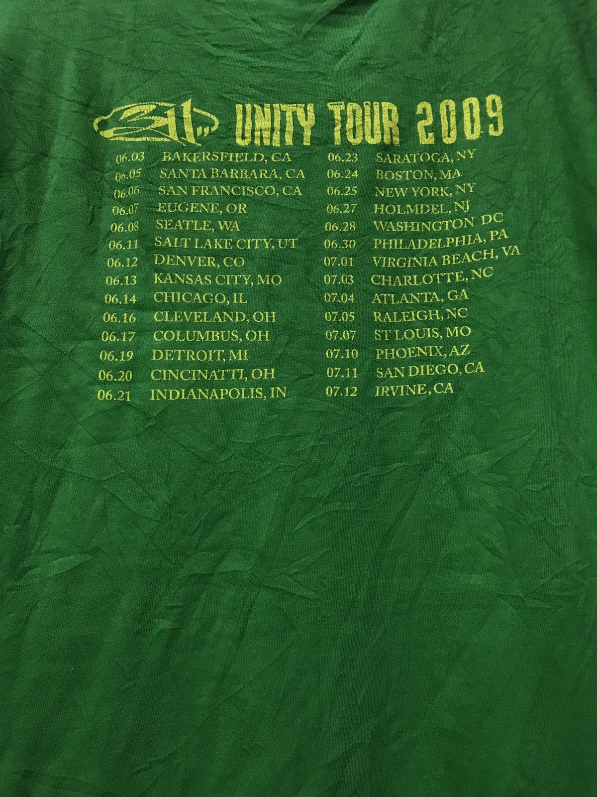 Band Tees × Japanese Brand × Vintage 2009 Three Eleven 311 Summer Unity Concert Tour T-Shirt Size US XL / EU 56 / 4 - 4 Thumbnail