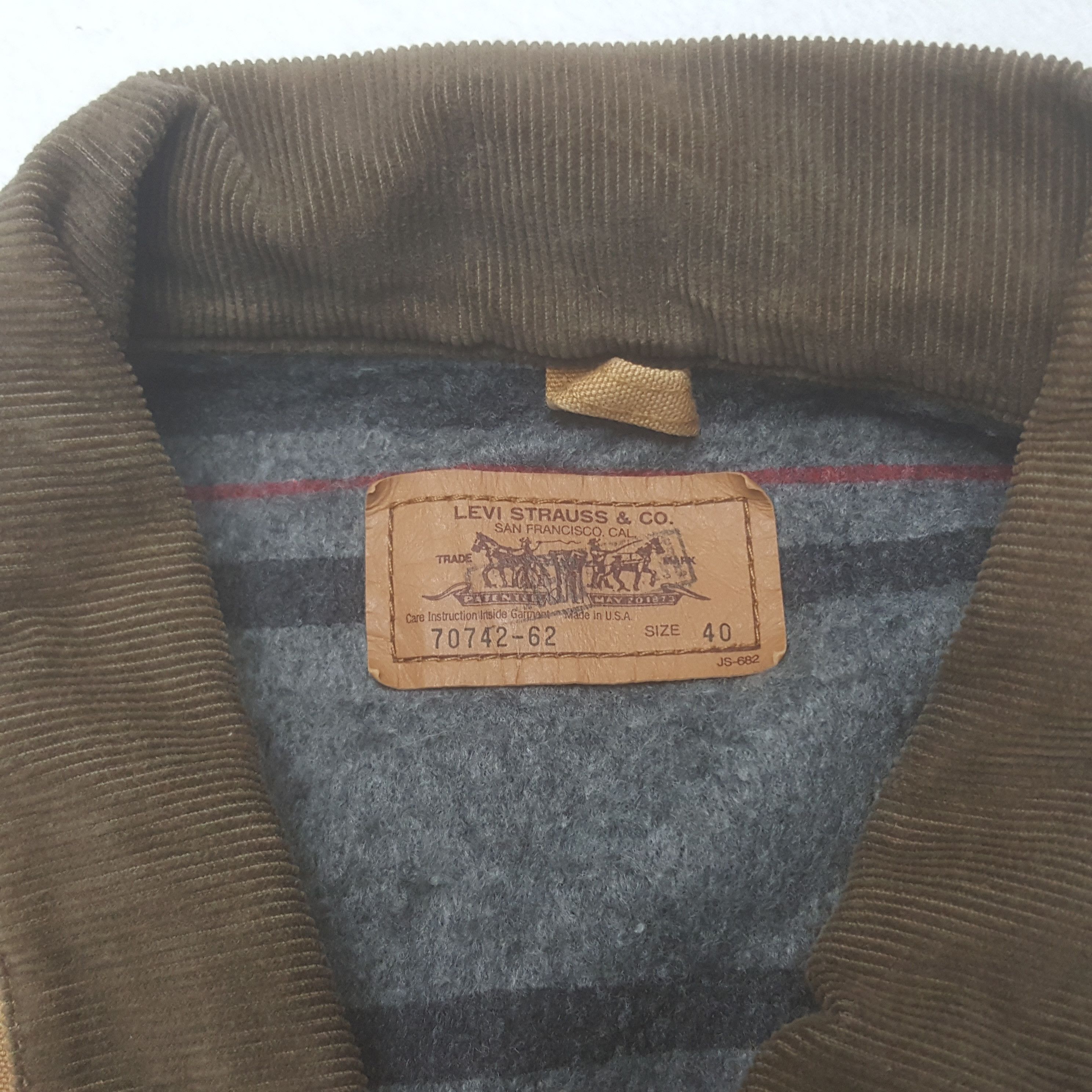 Levi's × Vintage Vintage Levis Button Up Corduroy Collar Jacket Size US XL / EU 56 / 4 - 5 Thumbnail