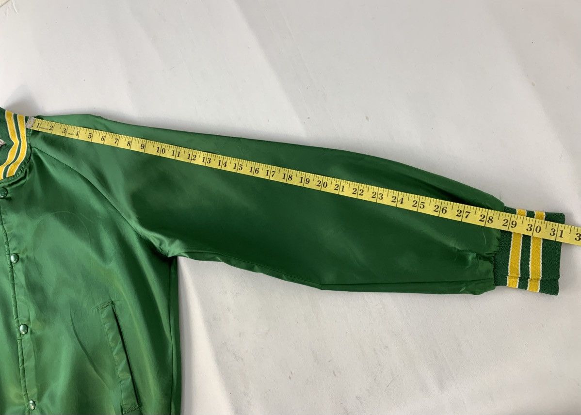 Other 90s Green Satin Bomber Varsity Jacket Made In Usa Plain Size US M / EU 48-50 / 2 - 10 Thumbnail