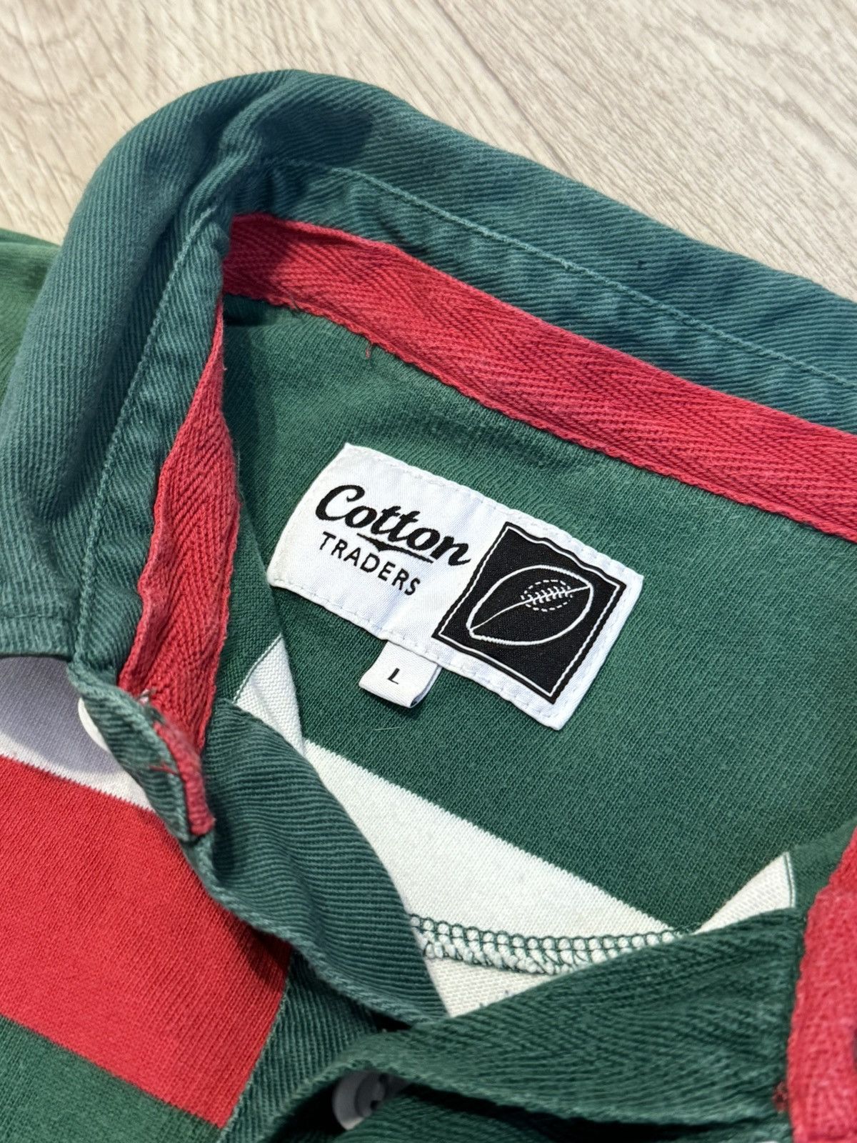 Vintage 🔷Vintage Leicester Tigers Cotton Traders Rugby Shirt🔷 Size US L / EU 52-54 / 3 - 6 Thumbnail