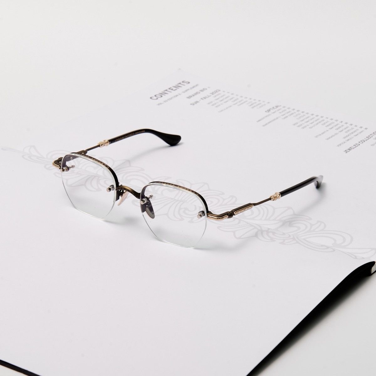 Chrome Hearts CHROME HEARTS FROSTED SAND CLASSIC BROWN GLASSES Size ONE SIZE - 1 Thumbnail