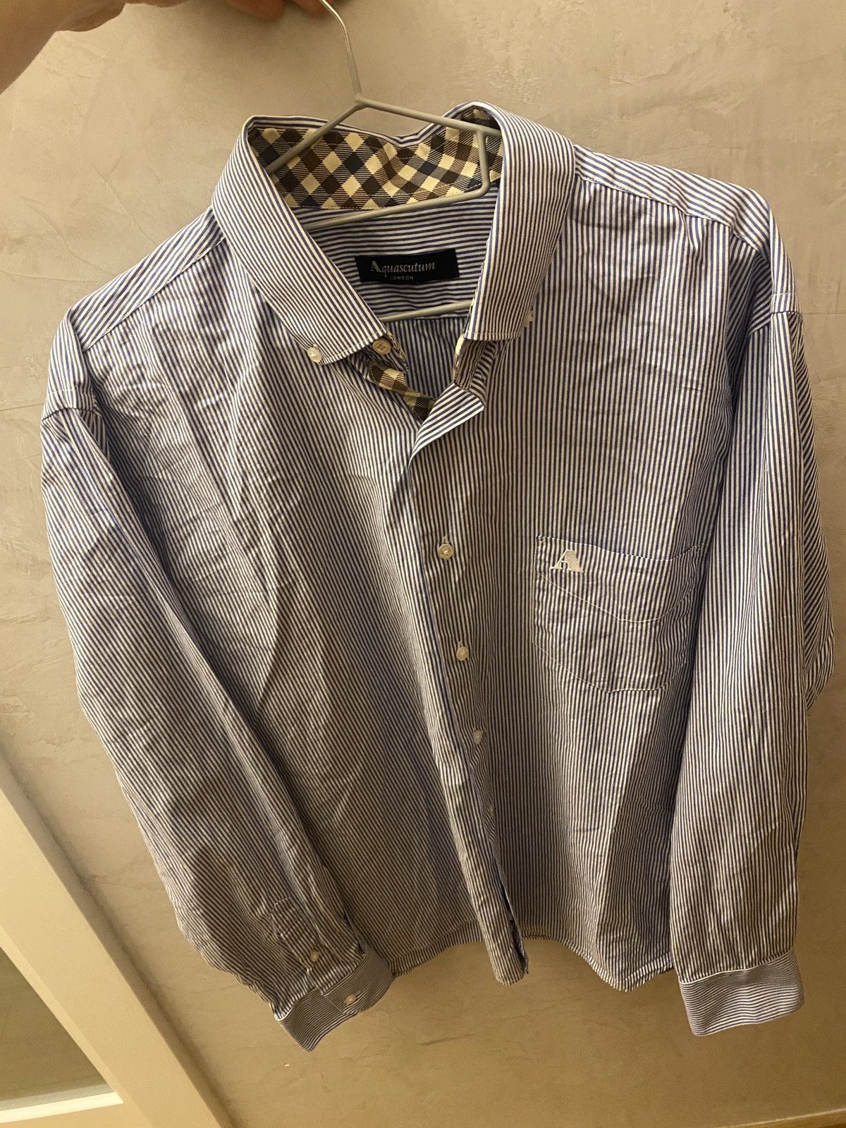 Aquascutum Luxury aquascutum stripped shirt button up Size US XL / EU 56 / 4 - 1 Thumbnail
