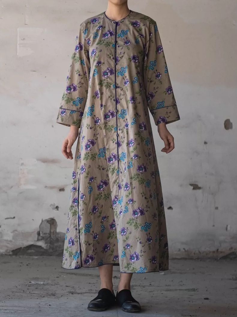 Kenzo KENZO Blue and purple floral dress Size M / US 6-8 / IT 42-44 - 1 Thumbnail