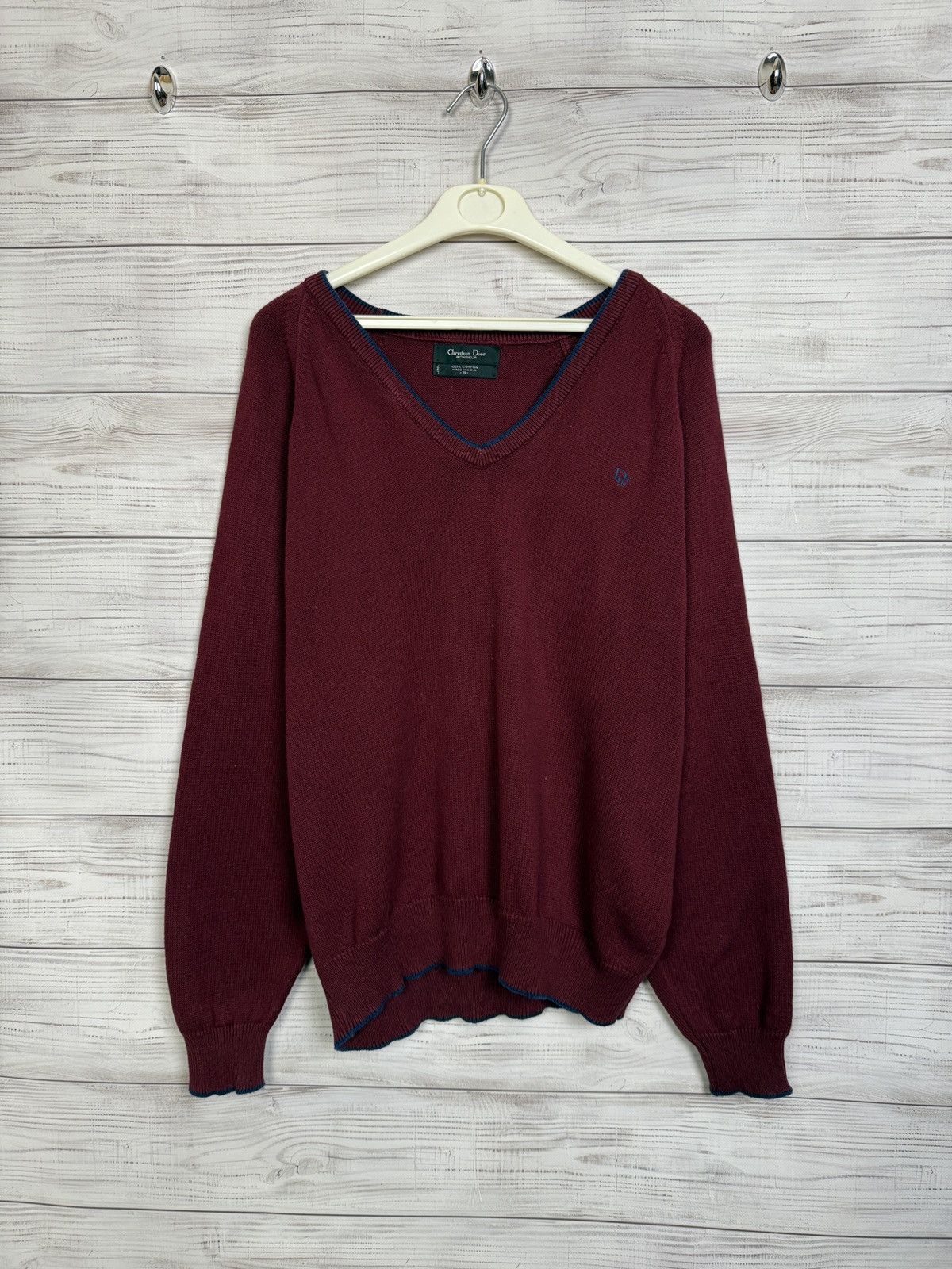 Christian Dior Monsieur Vintage Christian Dior V Neck Sweater Size Large Size US S / EU 44-46 / 1 - 1 Thumbnail