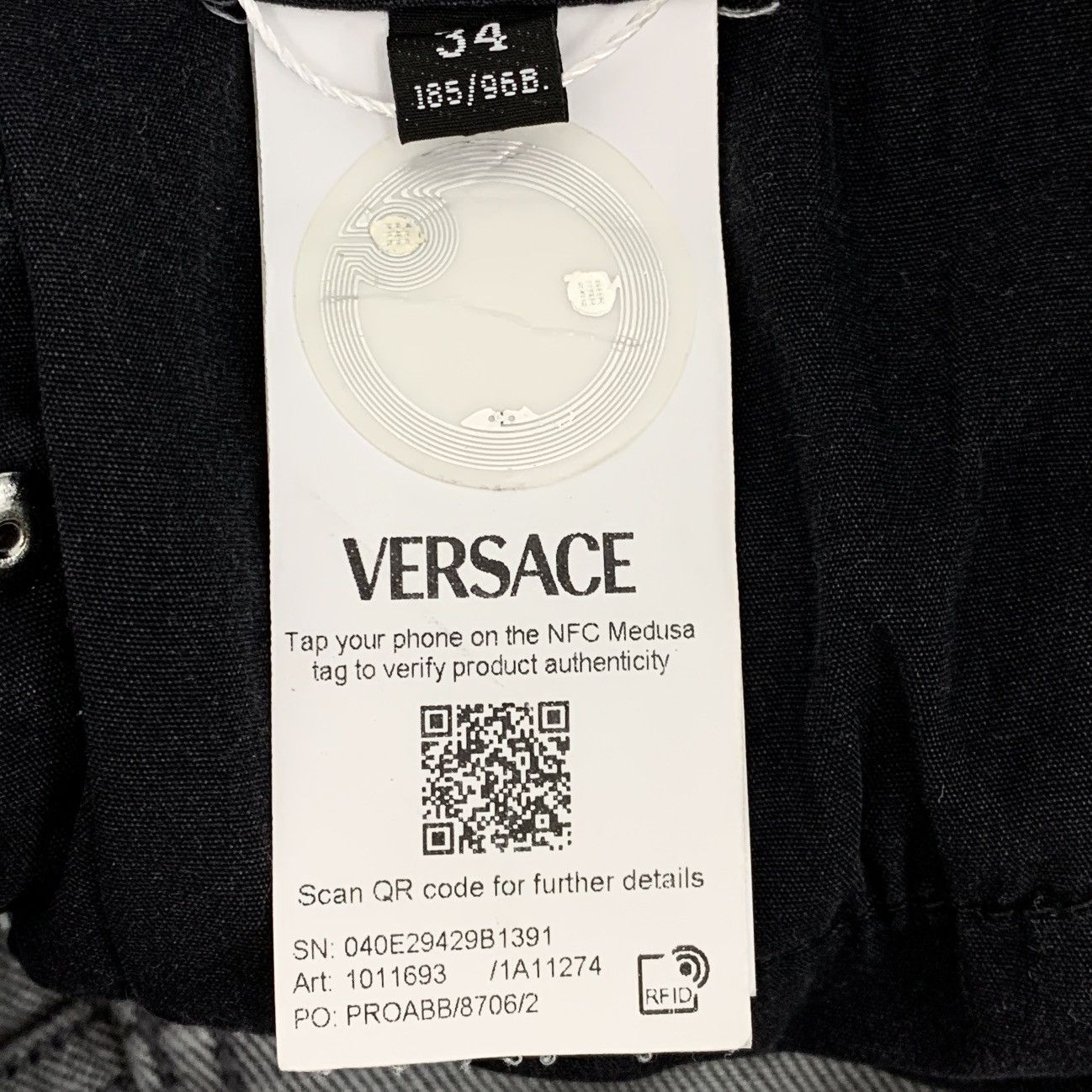 Versace Versace Light Grey Washed Cotton Casual Denim Pants K26WX Size US 34 / EU 50 - 8 Thumbnail
