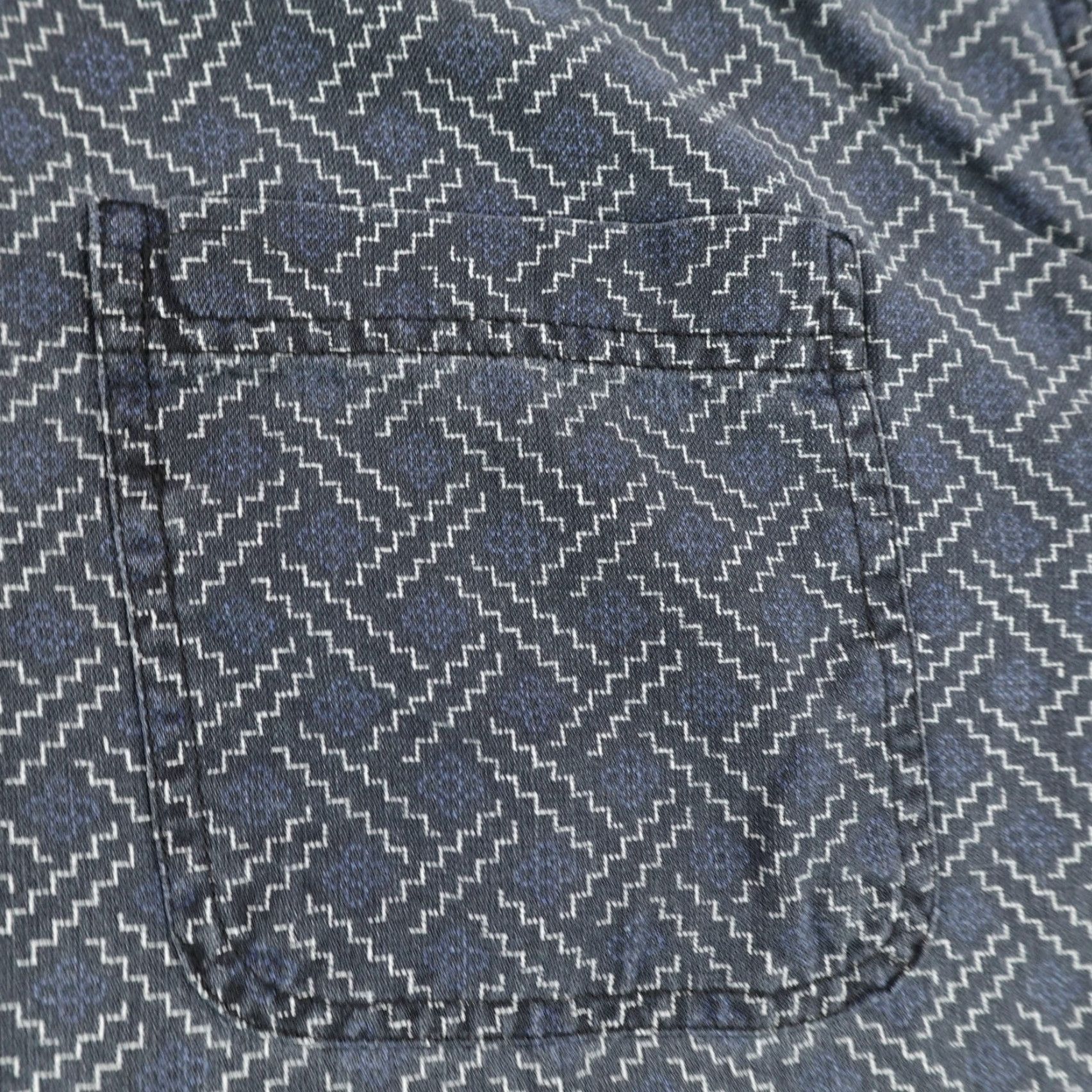 Nat Nast Nat Nast Shirt Mens XL Blue Geometric Button Up Silk Blend Camp Relax Luxury Size US XL / EU 56 / 4 - 3 Thumbnail