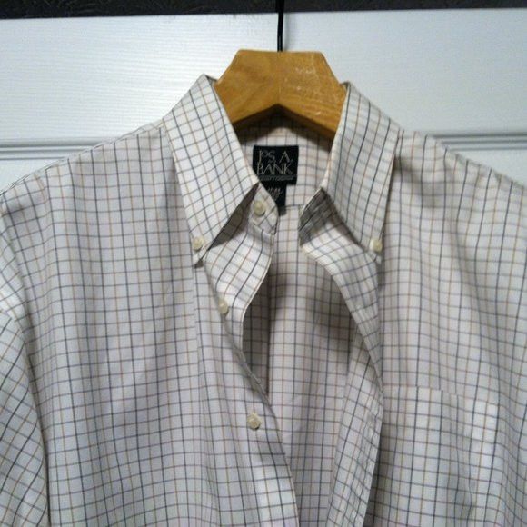Jos. A. Bank JOS.A.BANK MENS WHITE 100%COTTON CASUAL SHIRT SIZE: 17/34 Size US XL / EU 56 / 4 - 1 Thumbnail