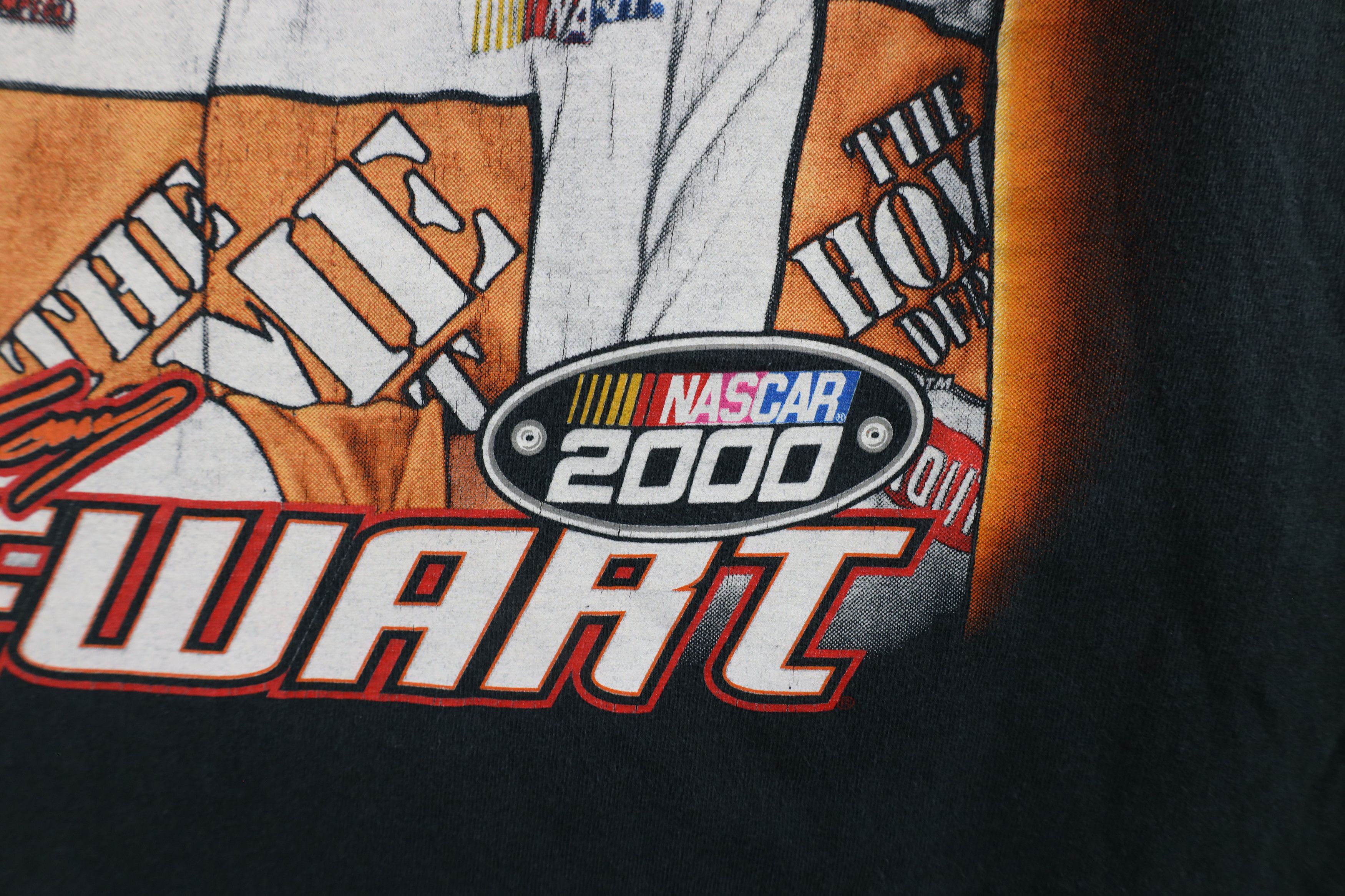 Vintage Vintage Y2K 2000 NASCAR Tony Stewart Racing T-Shirt Black Size US L / EU 52-54 / 3 - 6 Thumbnail