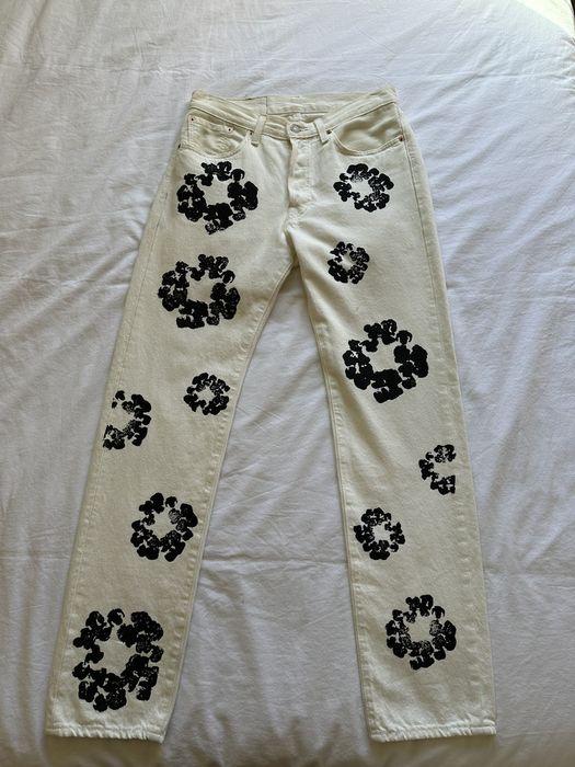 DENIM TEARS THE COTTON WREATH JEAN WHITE | Grailed