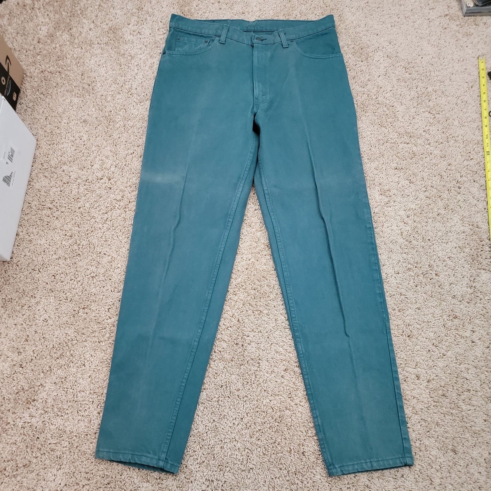 Levi's Deadstock NOS Vintage 90’s Levis 550 Jeans Teal Denim 38x34 Size US 38 / EU 54 - 5 Thumbnail