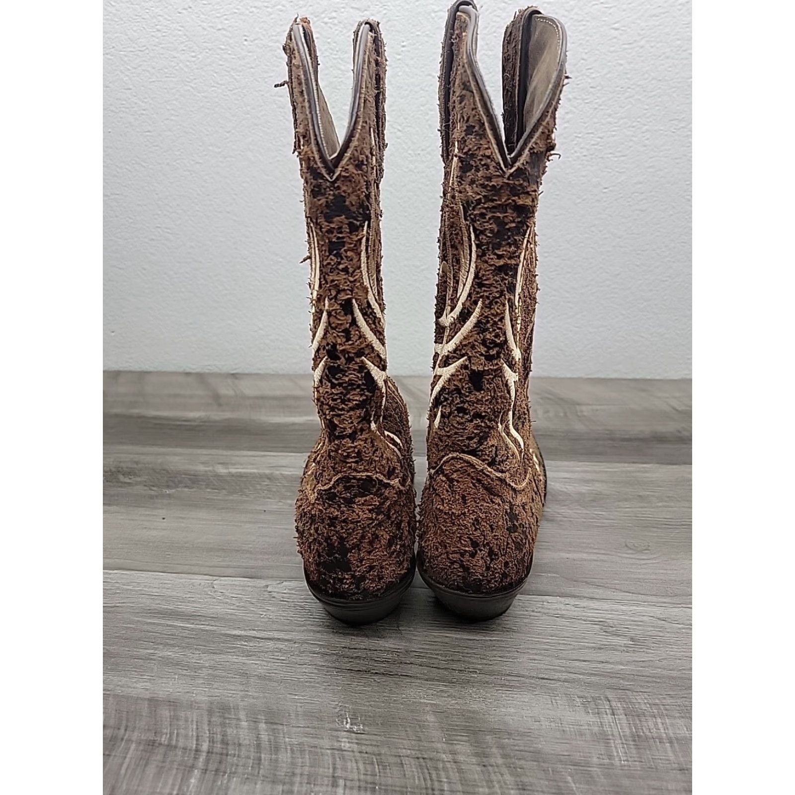 Justin Boots JUSTIN Bent Rail Distressed Leather Western Cowgirl Boots BRL9752 Size 6.5 D Boots Brown Embroidered Cross Western Cowboy Women's Shoes Size US 7 / IT 37 - 4 Thumbnail