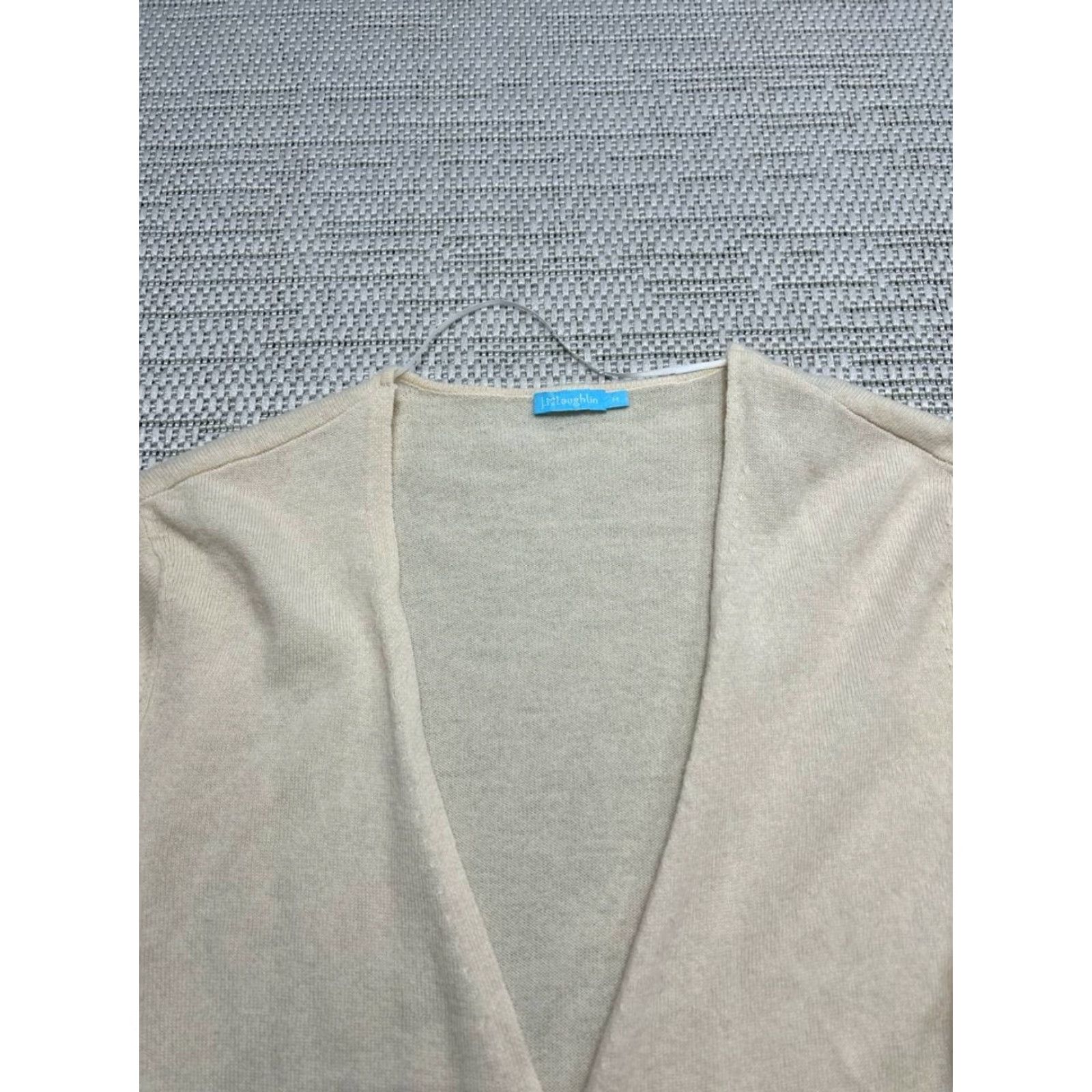 J.McLaughlin J.Mclaughlin Sweater Womens Medium Yellow Cashmere Knit Open Front Pullover Size M / US 6-8 / IT 42-44 - 2 Thumbnail