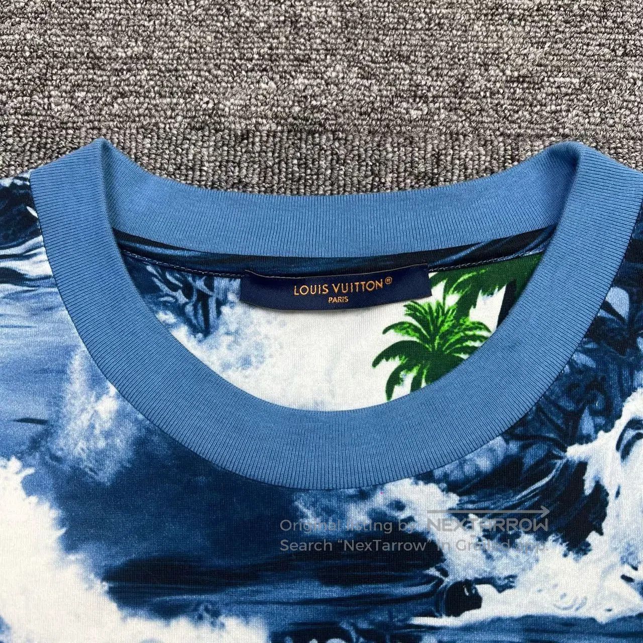 Louis Vuitton Louis Vuitton Blue Wave Print T-Shirt. Size US XXL / EU 58 / 5 - 3 Thumbnail