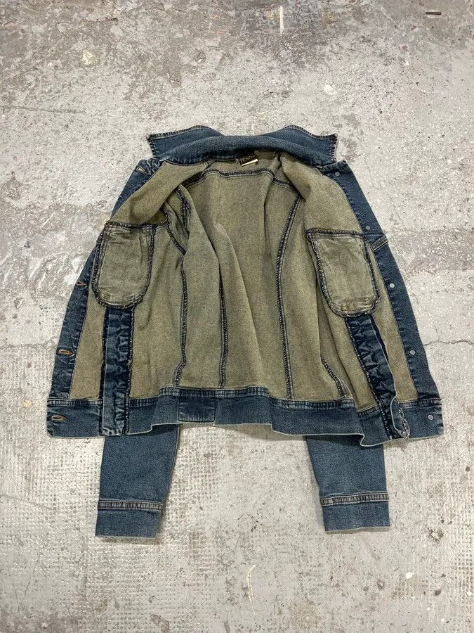 Vintage 2000s Plein Sud Metal Laced Raw Denim Jacket Size S / US 4 / IT 40 - 13 Thumbnail