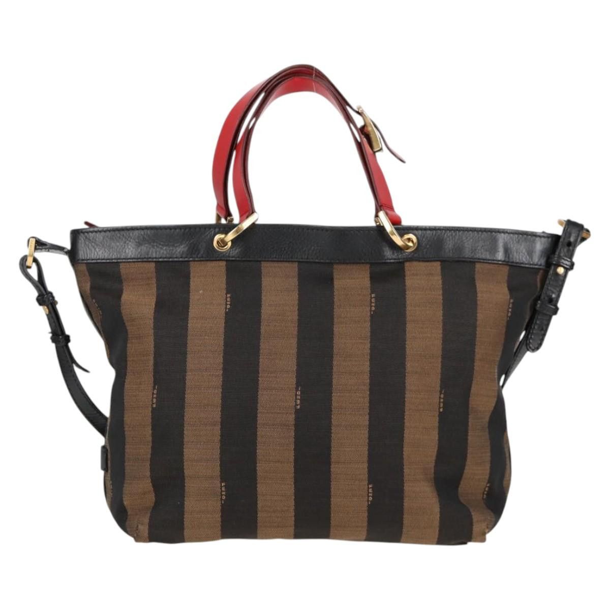 Fendi FENDI Pecan Canvas Backpack Brown Black Size ONE SIZE - 2 Thumbnail