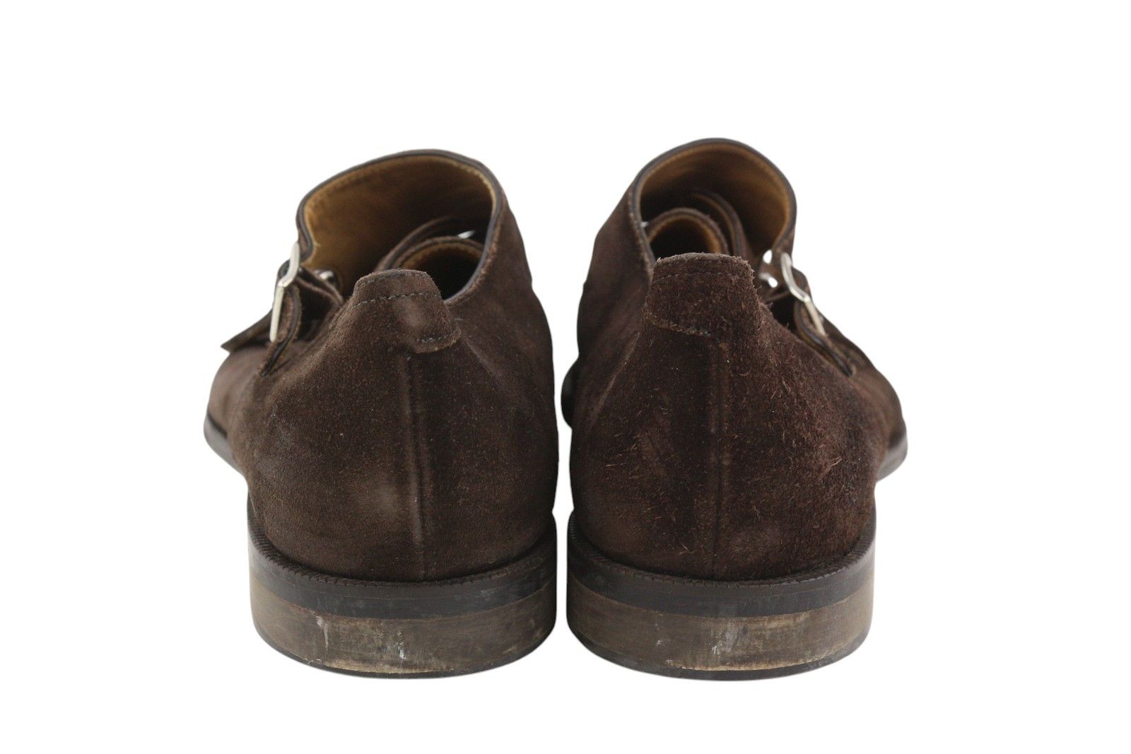 Suitsupply EU44 Brown Suede Leather Square Toe Monk Shoes 83576 Size US 11 / EU 44 - 7 Thumbnail