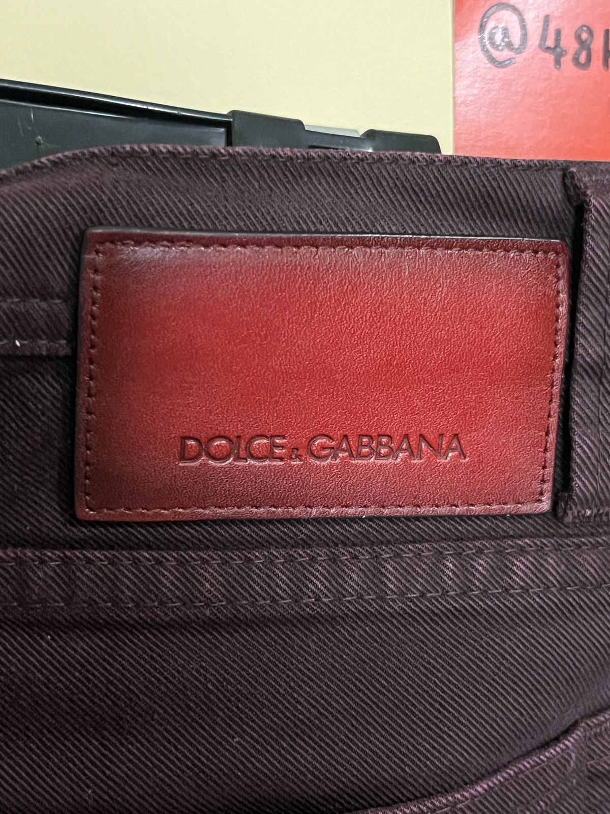 Dolce & Gabbana Dolce & Gabbana Denim Red Button Fly Skinny Jeans - 31W Size US 31 - 6 Thumbnail