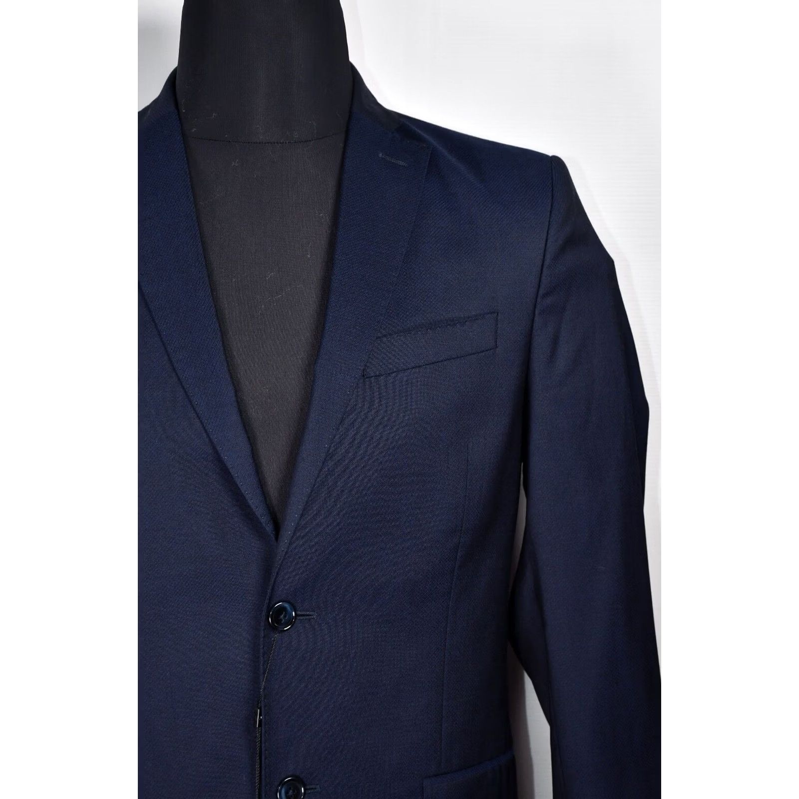 J.Lindeberg J.Lindeberg Slim HOPPER SOFT WOOL STRUCTURE SPORTCOAT 48R Blue Blazer Mens Size 48R - 3 Thumbnail