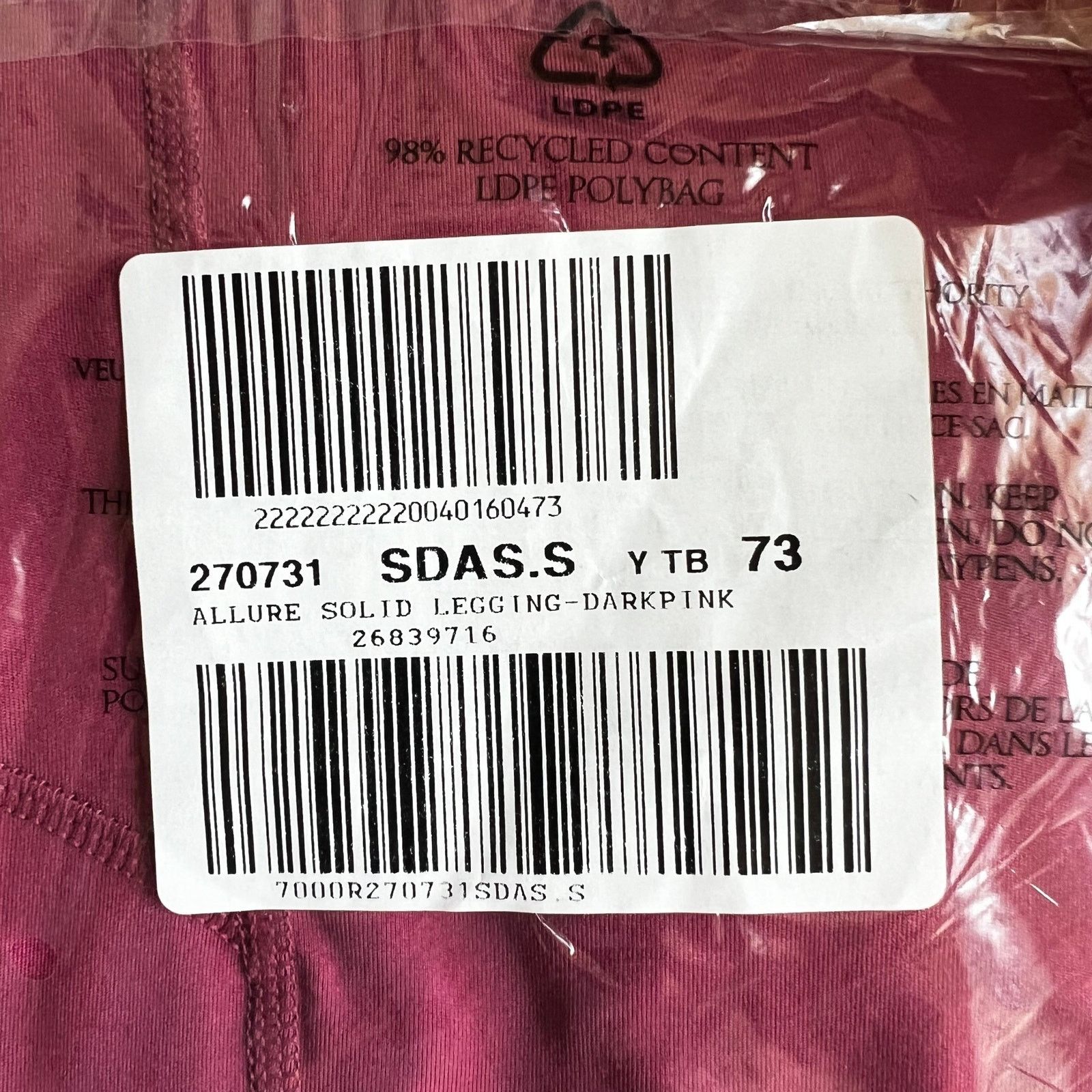 Victoria's Secret Victoria's Secret High-Rise Pocket Leggings, S-Short Size 26" / US 2 / IT 38 - 10 Thumbnail