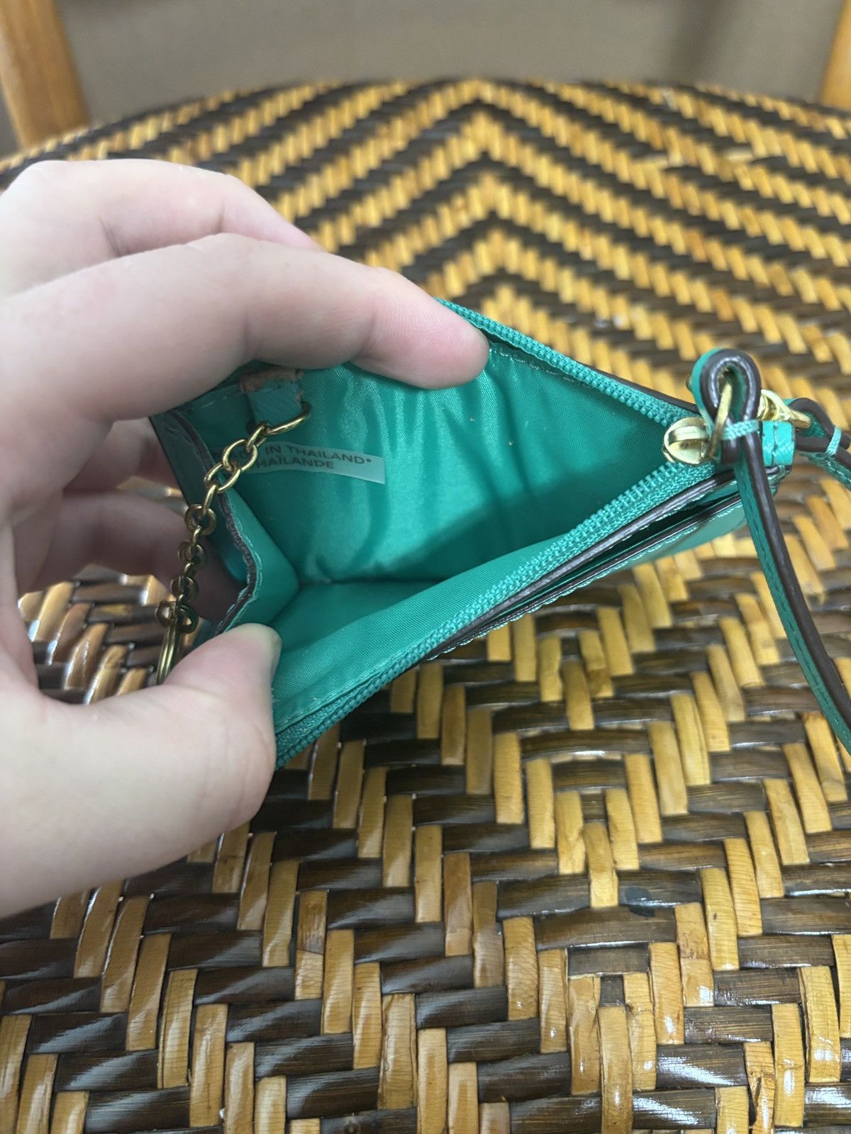 Coach Coach Wrist Wallet Small Green Size ONE SIZE - 3 Thumbnail