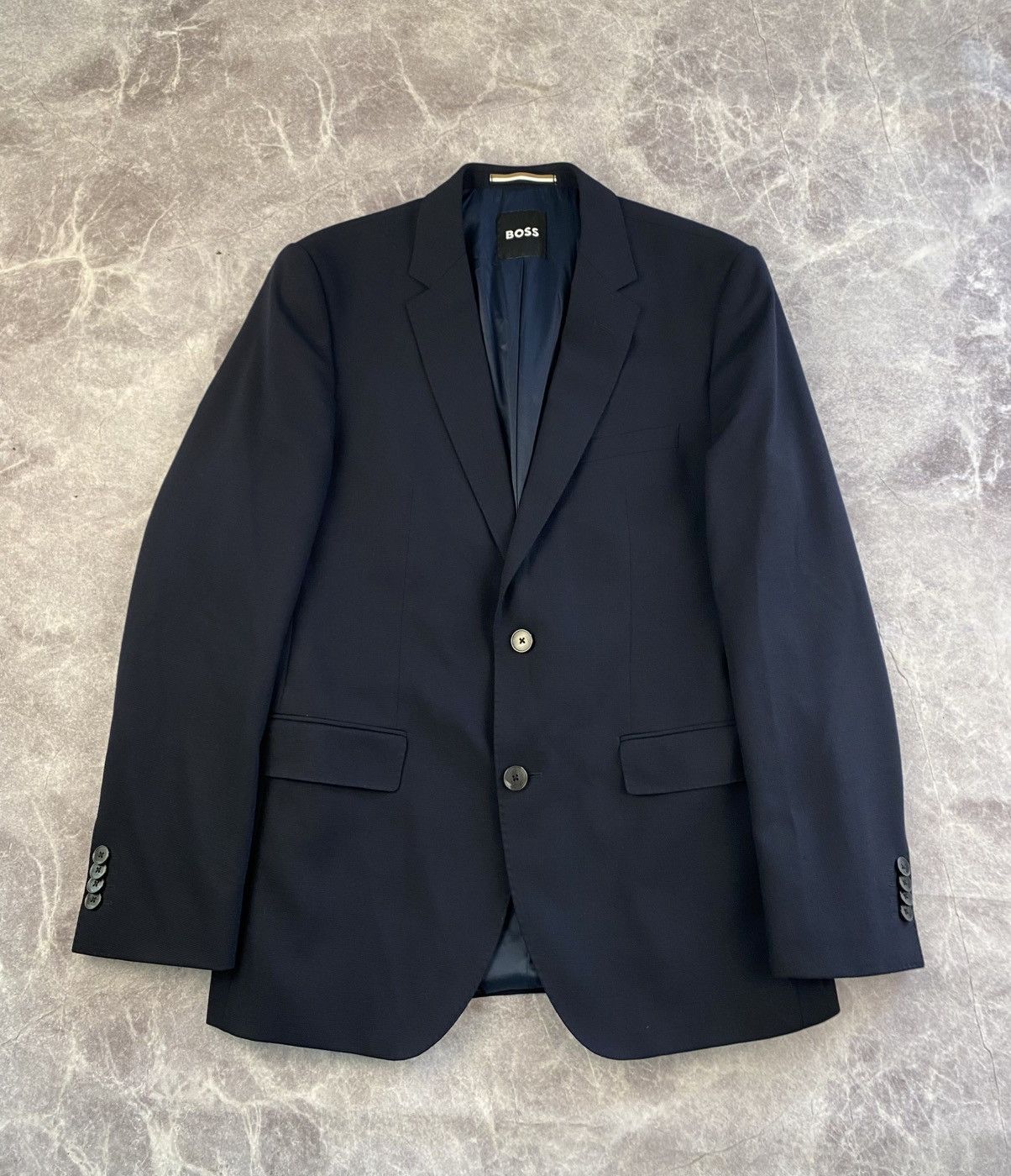 Hugo Boss Hugo Boss Dark Blue 2 button Blazer Size: 48 Size 48R - 1 Thumbnail