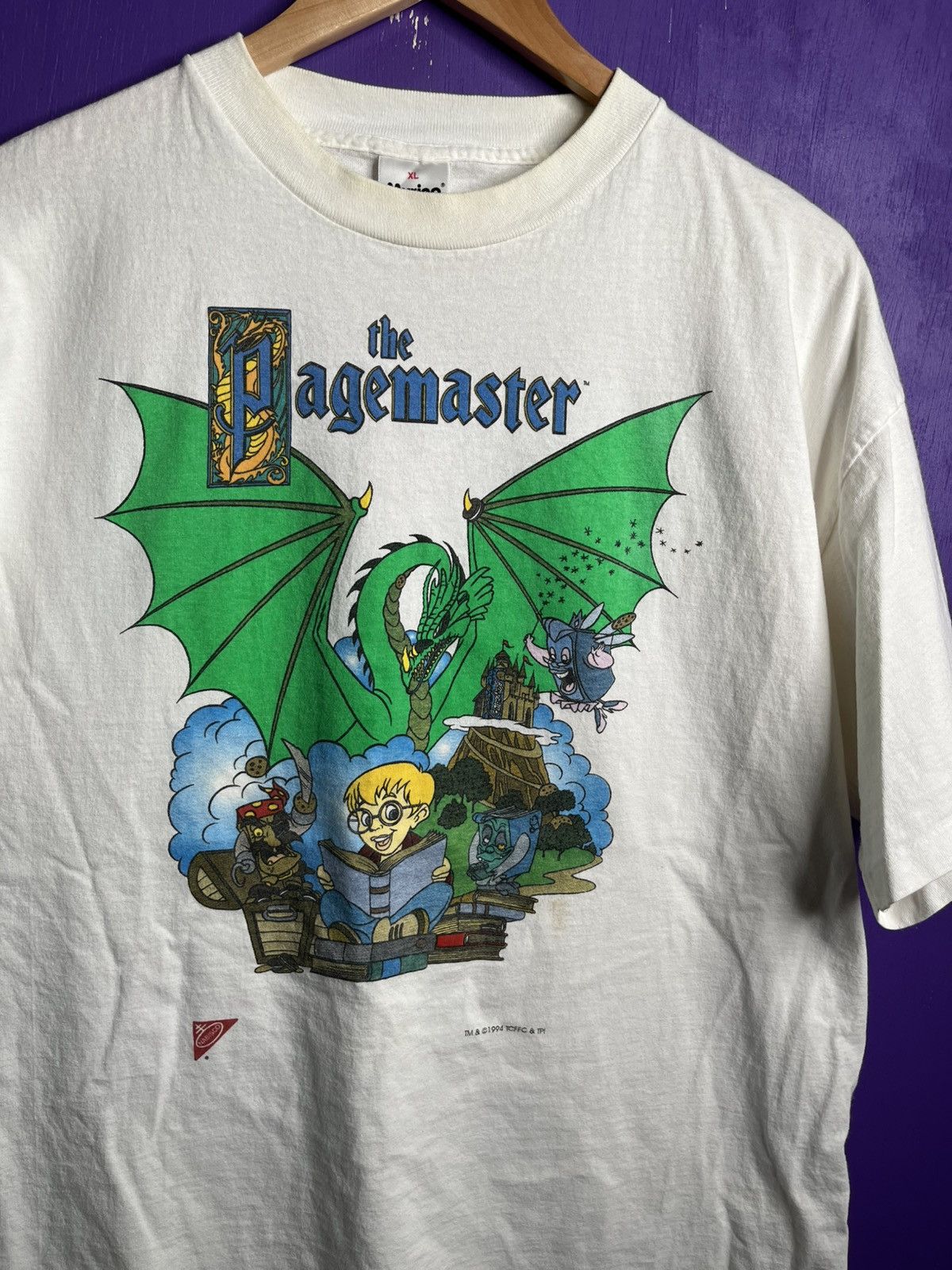 Vintage Vintage 1994 The page master children’s book promo tee Size US XL / EU 56 / 4 - 3 Thumbnail