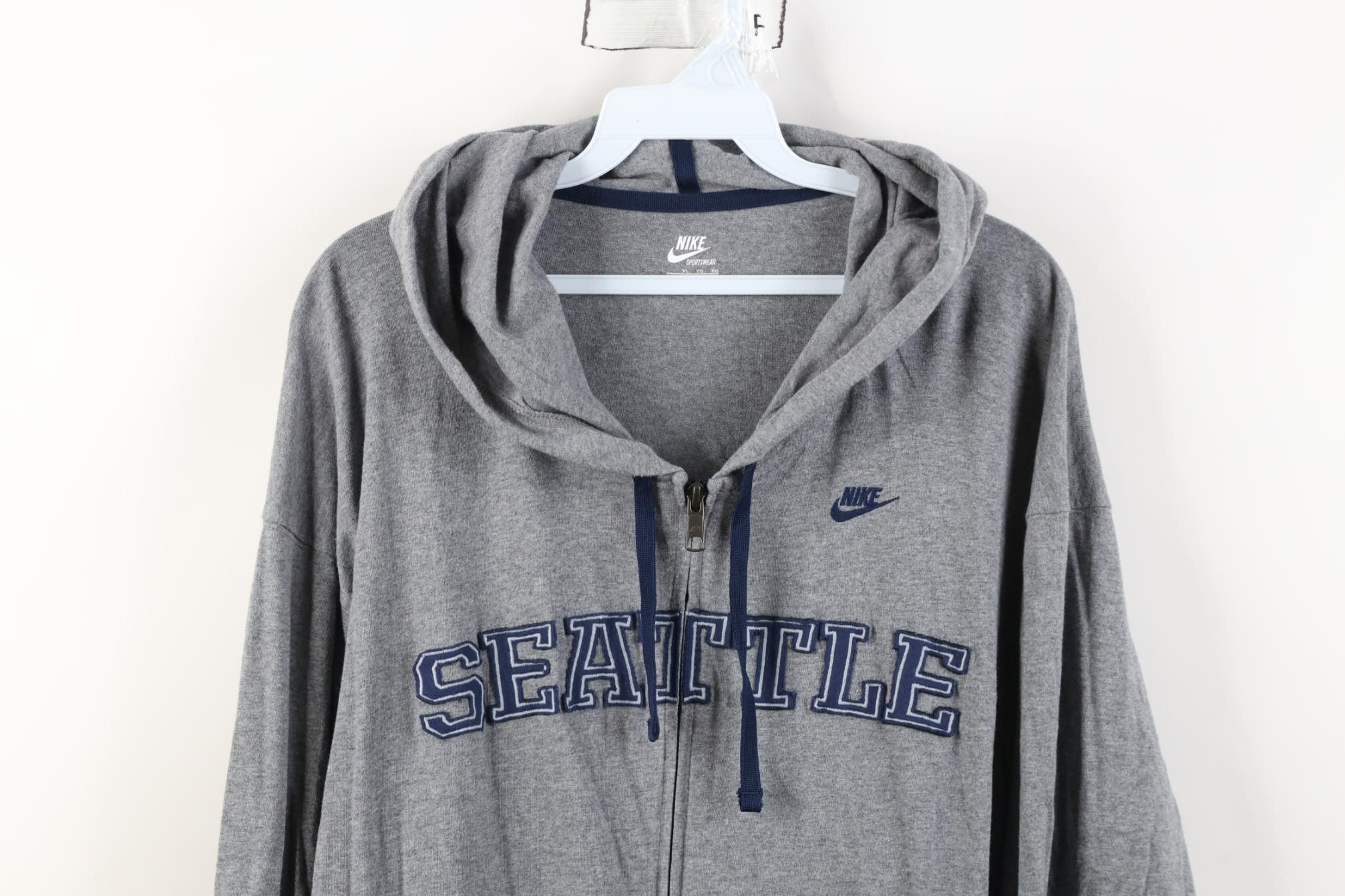 Nike Vintage Y2K Nike Seattle Seahawks Football Full Zip Hoodie Size US XL / EU 56 / 4 - 2 Thumbnail