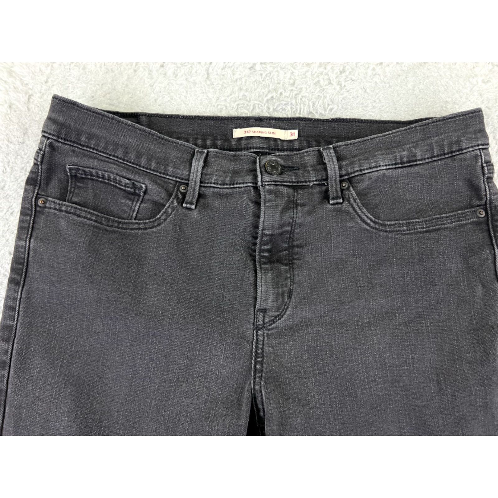 Levi's Levi's Jeans Women 31 Black Denim Slim Mid Rise 31x27 5-Pocket Cotton Stretch Size 24" / US 00 / IT 34 - 4 Thumbnail