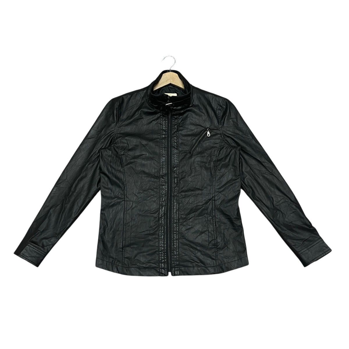 Leather Vintage Red Skins Black Cafe Racer Faux Leather Jacket Size US L / EU 52-54 / 3 - 1 Thumbnail