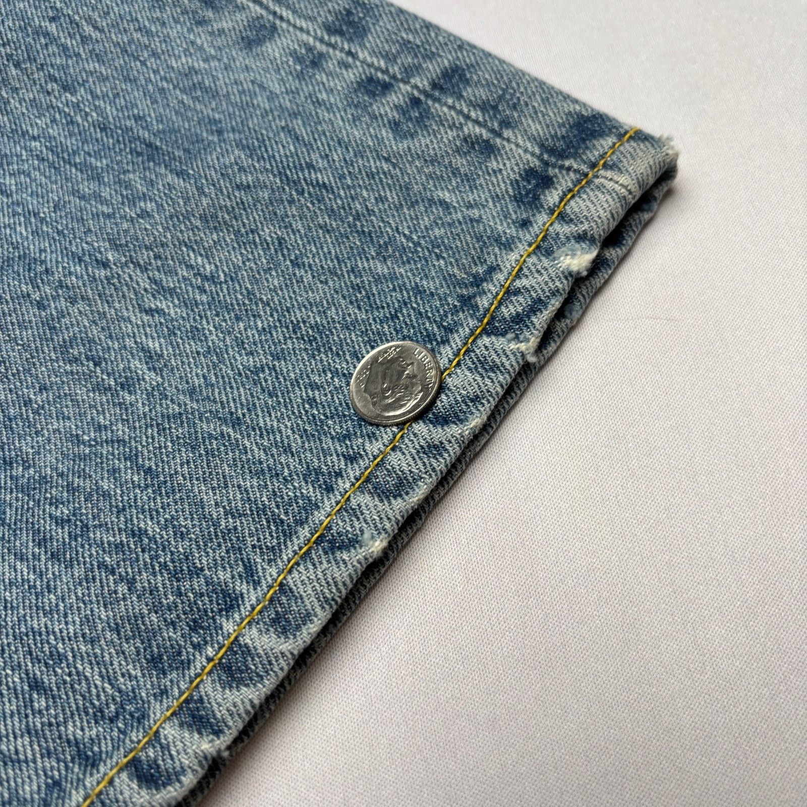 Sid Mashburn $175 Sid Mashburn Slim Straight Jeans Light Wash 33x34 Size US 33 - 11 Thumbnail