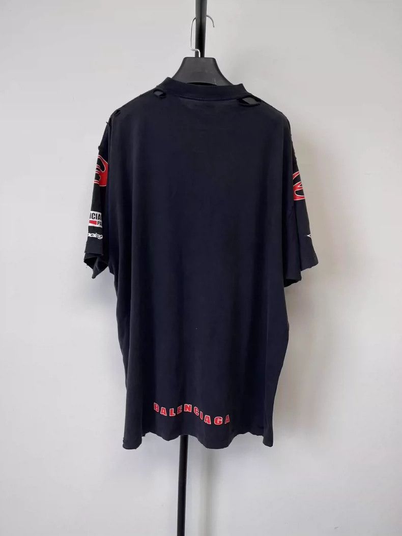 Balenciaga Balenciaga Printed cotton short sleeve tee in a loose-fitt Size US M / EU 48-50 / 2 - 2 Thumbnail