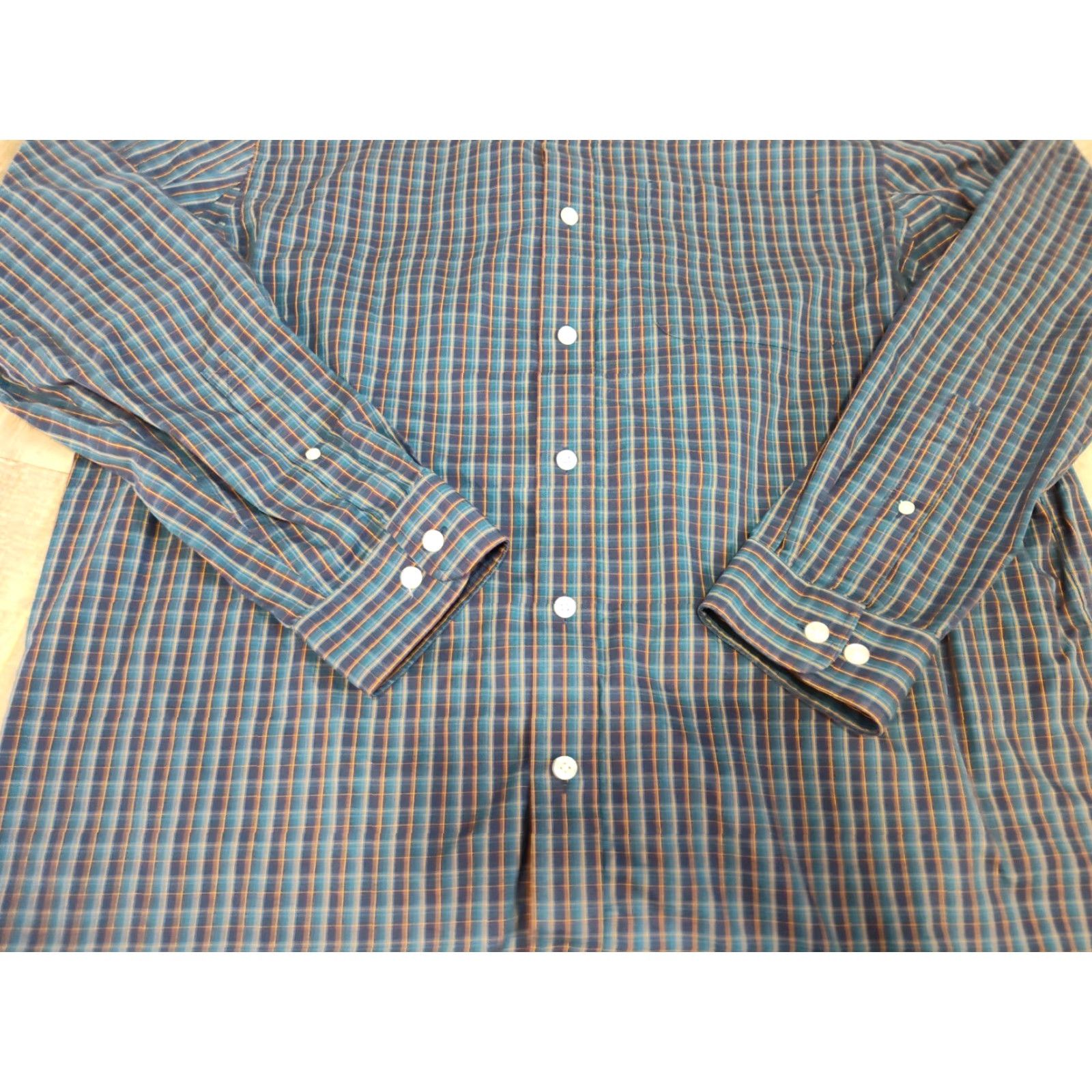 CO DULUTH TRADING CO Mens XLT Button Down Plaid Blue Shirt Wrinkle Fighter Casual Outdoor Size US XL / EU 56 / 4 - 4 Thumbnail