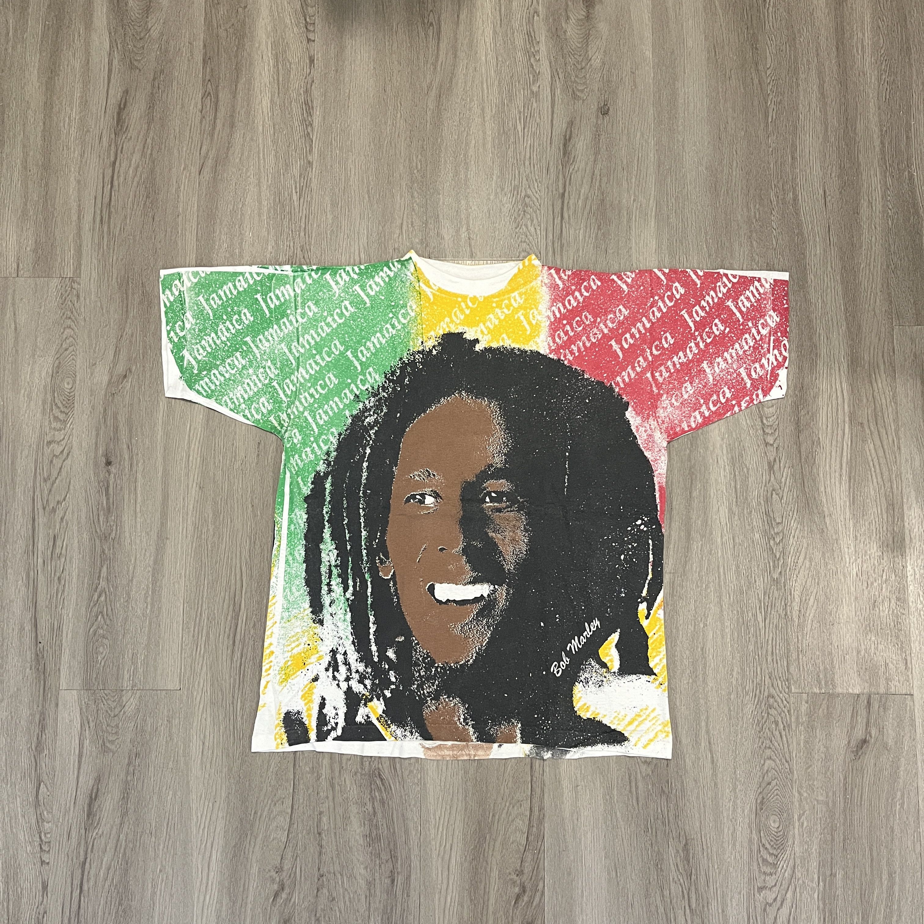 Band Tees Rare Early 90s Bob Marley AOP T Shirt Size US L / EU 52-54 / 3 - 5 Thumbnail