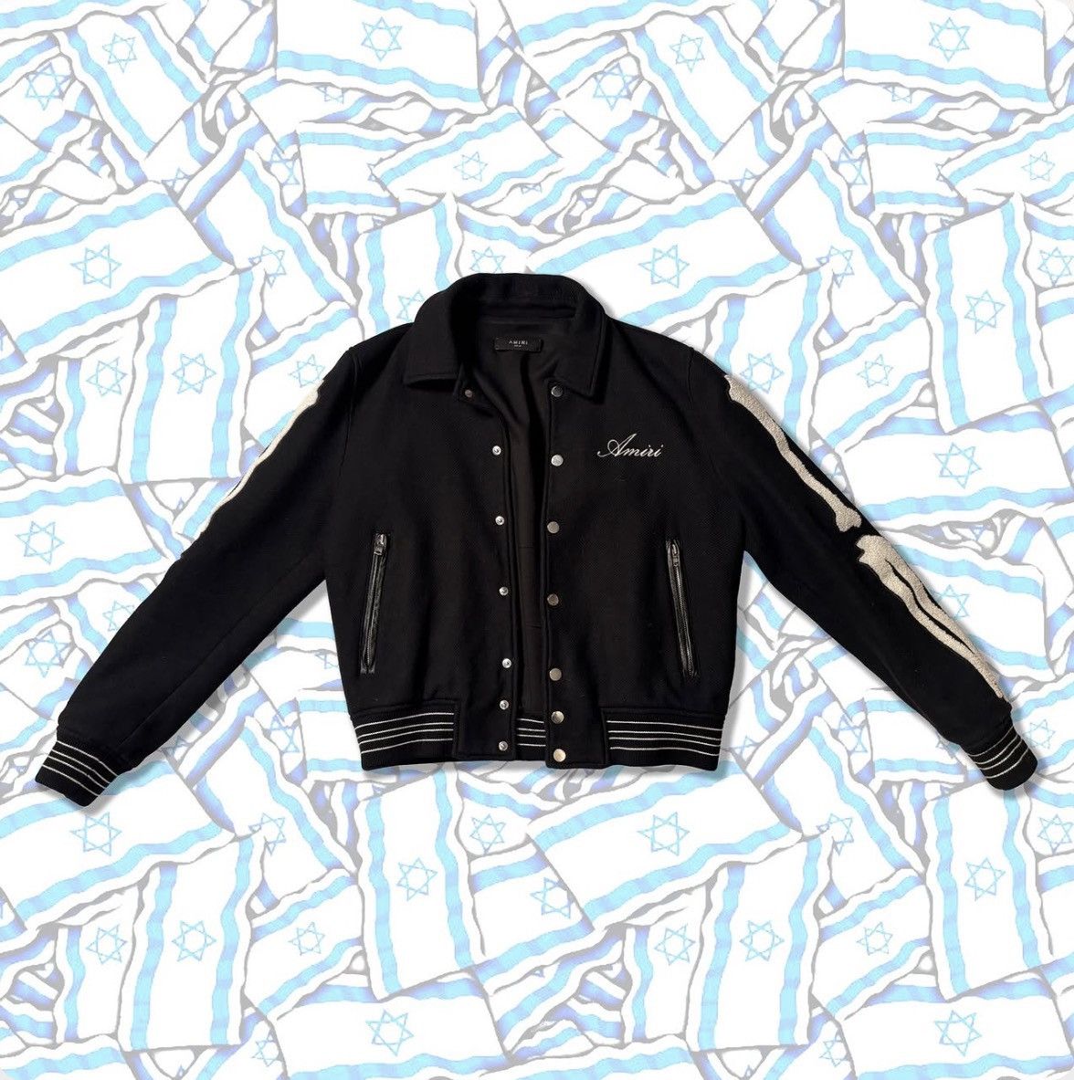 Amiri Amiri Bone/Skel Varsity Jacket Size US M / EU 48-50 / 2 - 1 Thumbnail