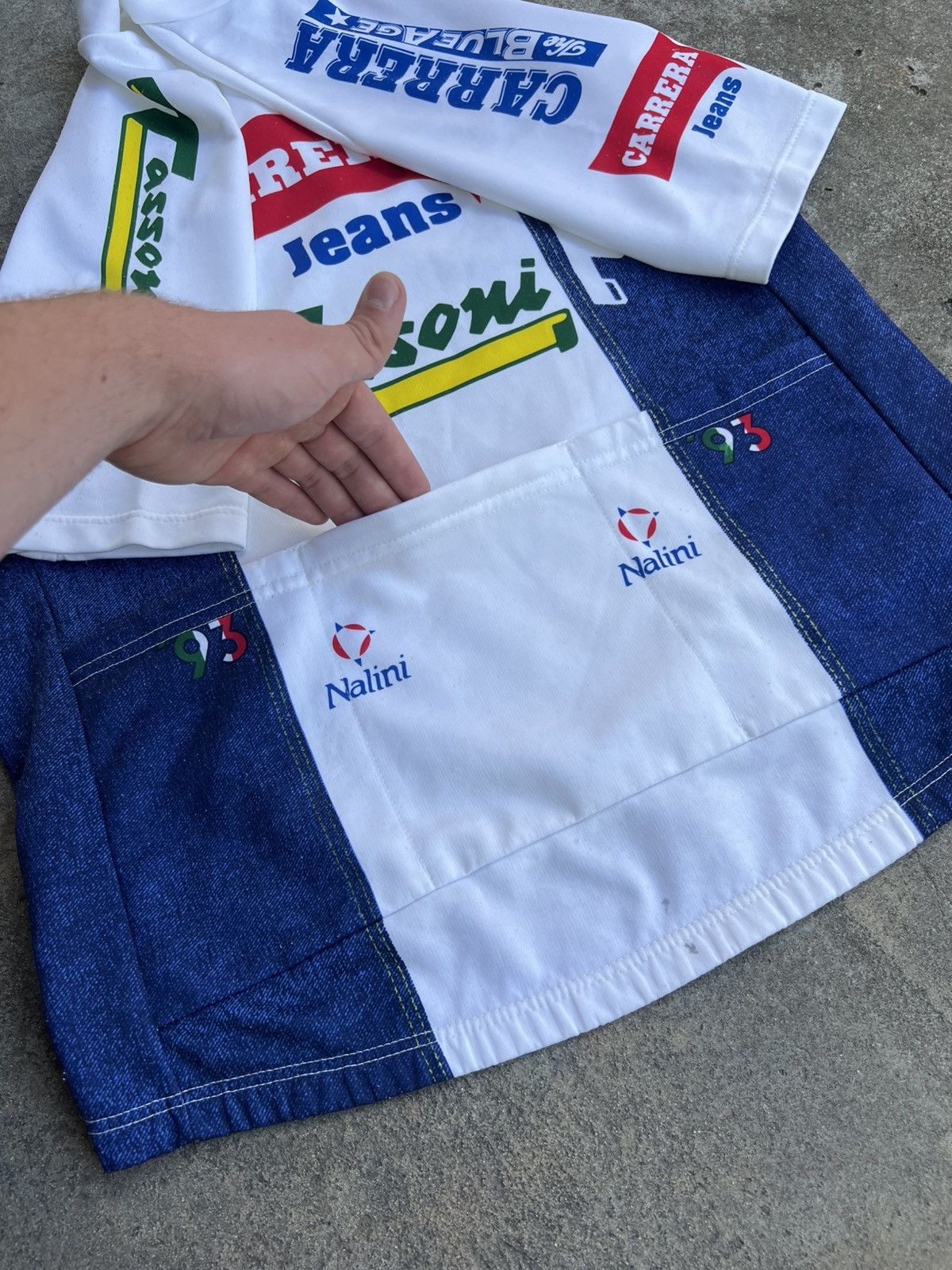Carrera Vintage Maglia Cycling Jersey Carrera Jeans Maillot TDF 1992 Size US L / EU 52-54 / 3 - 14 Thumbnail