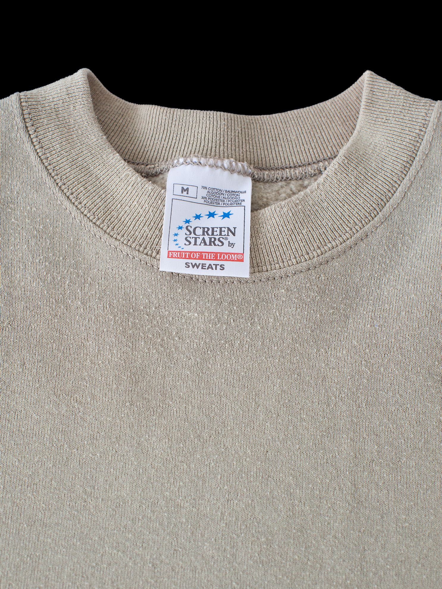 Vintage Vintage 00s Basic Blank Beige Crewneck on Screen Stars tag Size US M / EU 48-50 / 2 - 4 Thumbnail