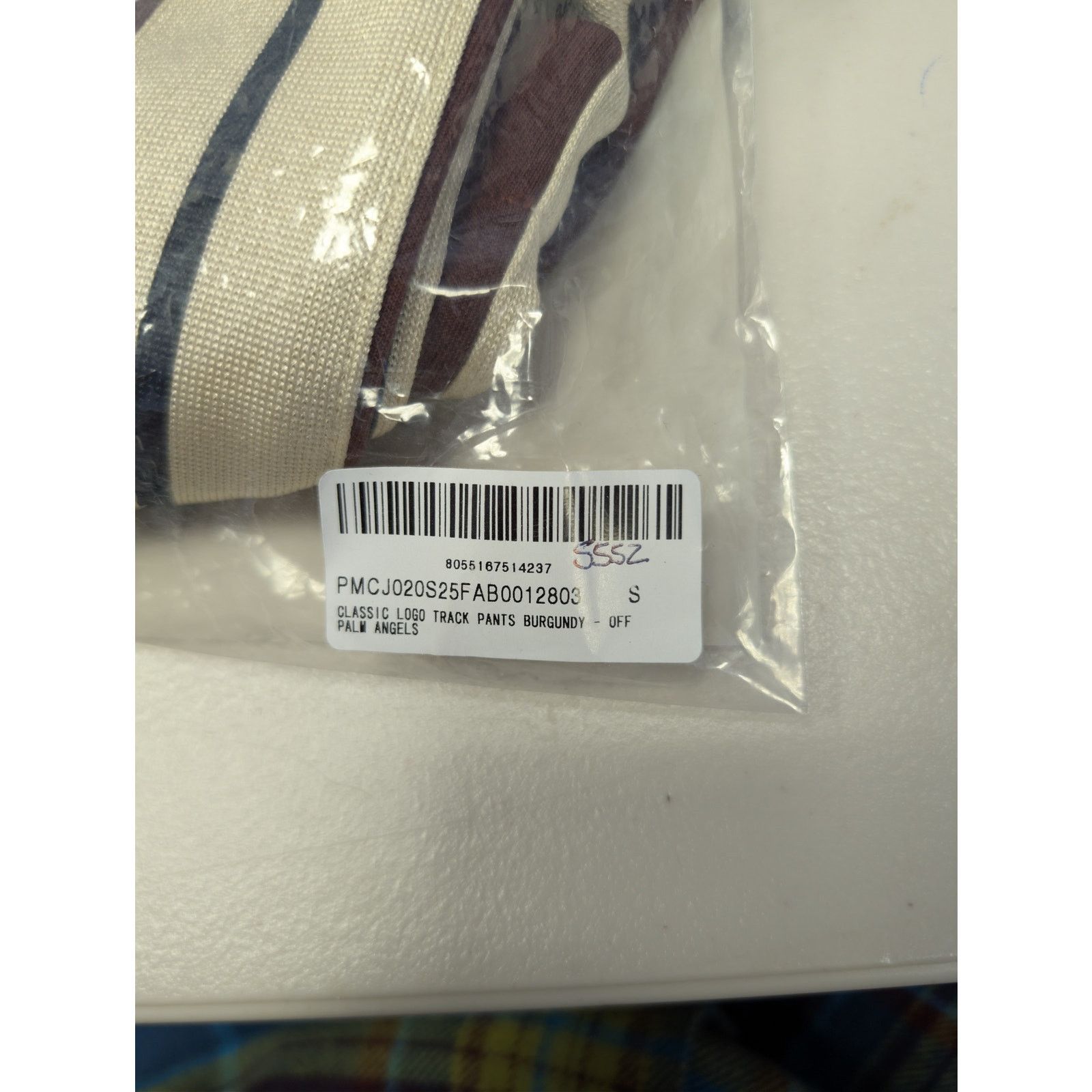 Palm Angels o1rshd1 Q:2 / Classic Logo Track Pants Burgundy / Off White Size US 30 / EU 46 - 23 Thumbnail