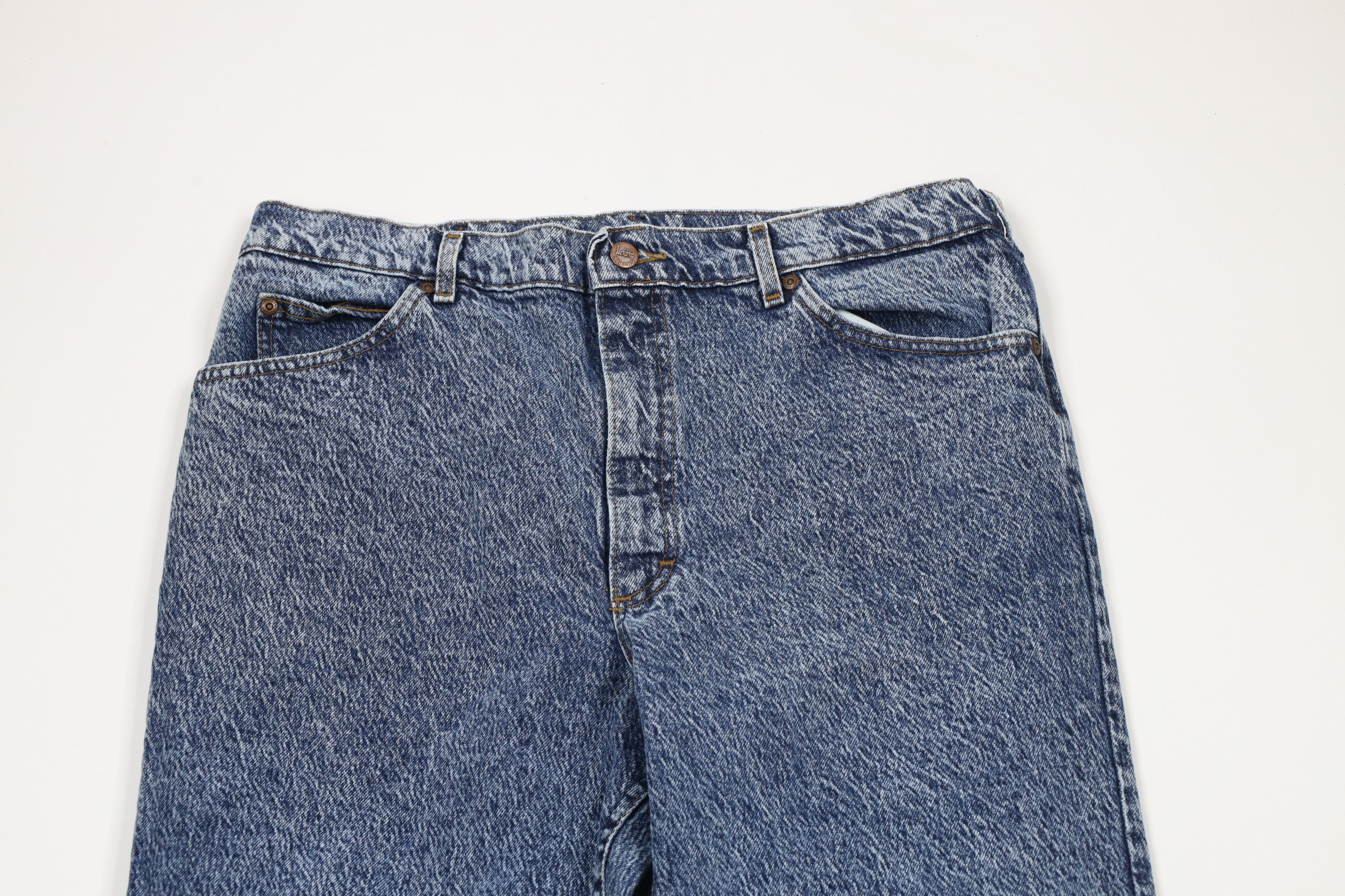 Lee × Vintage Vintage 90s Lee Acid Wash Straight Leg Denim Jeans Blue USA Size US 36 / EU 52 - 2 Thumbnail