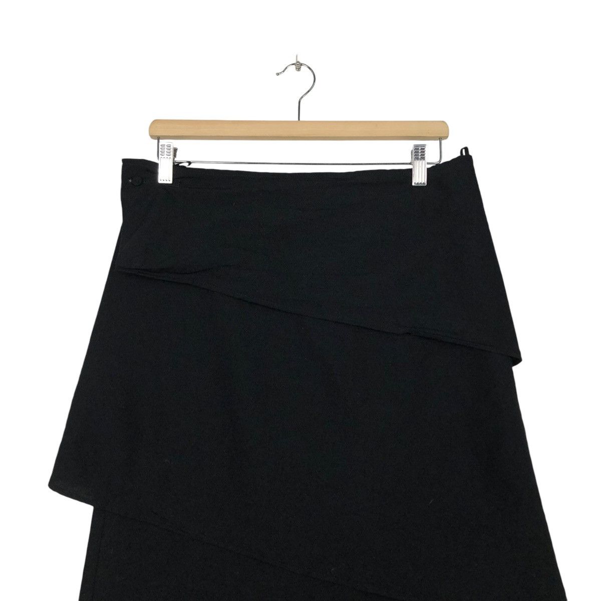 Jean Paul Gaultier 🔥ICONIC BLACK LONG SKIRT BONDAGE DESIGN RUNWAY DOUBLE LAYER Size 30" / US 8 / IT 44 - 5 Thumbnail