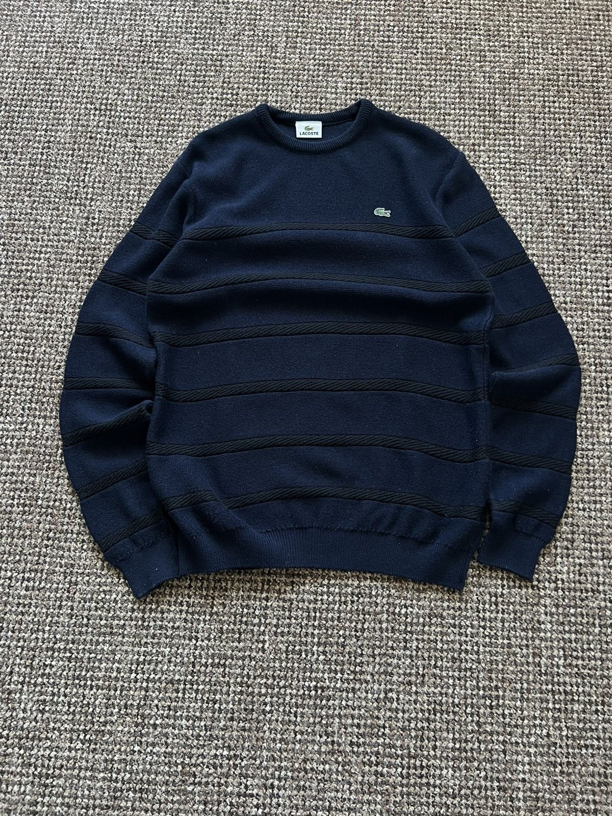 Lacoste Lacoste Sweater Vintage Dark Blur Small Logo Size US XL / EU 56 / 4 - 10 Thumbnail